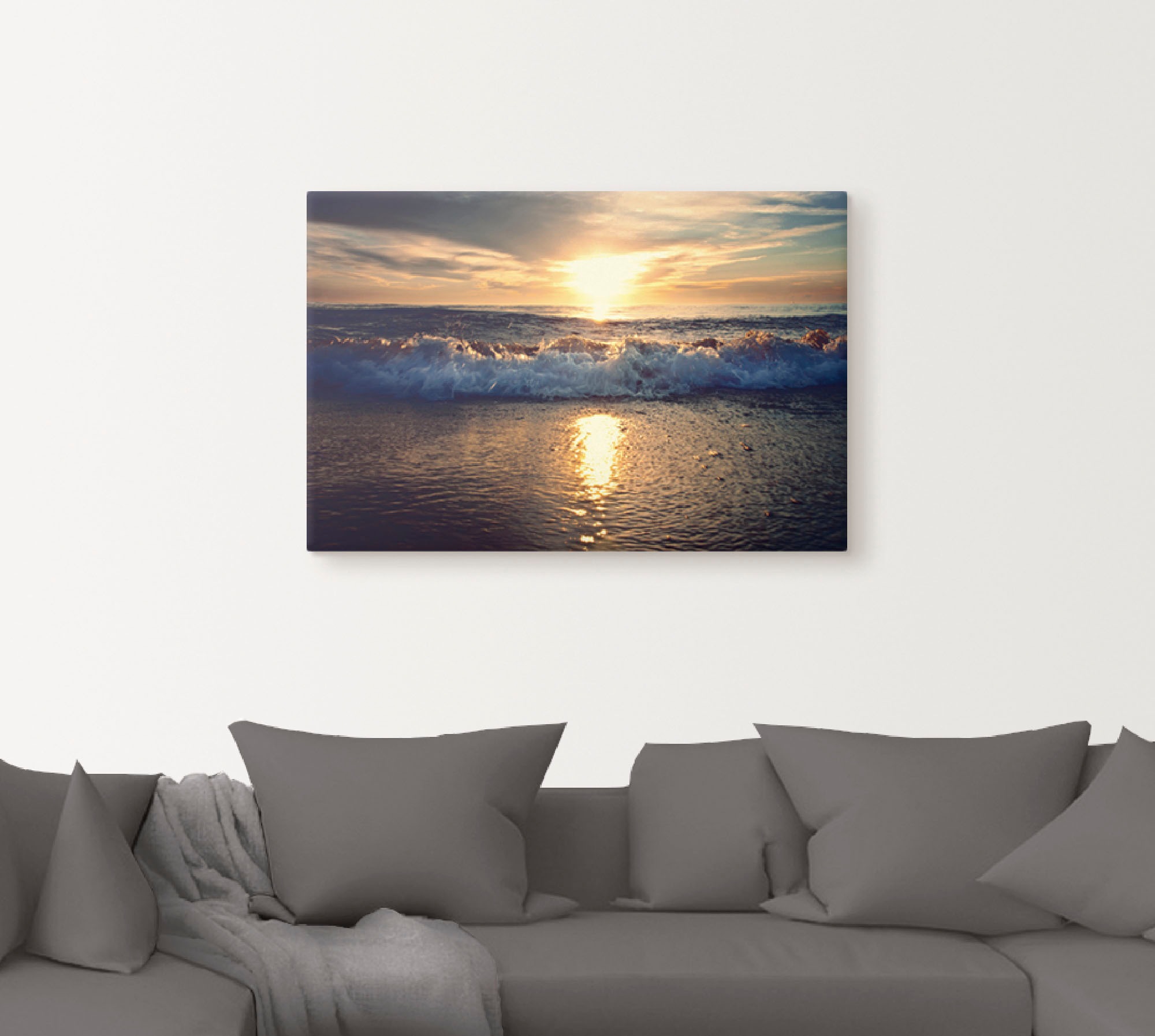 Artland Wandbild "Sonnenuntergang am Meer" Gewässer 1 Stk. tlg. als Alubild günstig online kaufen