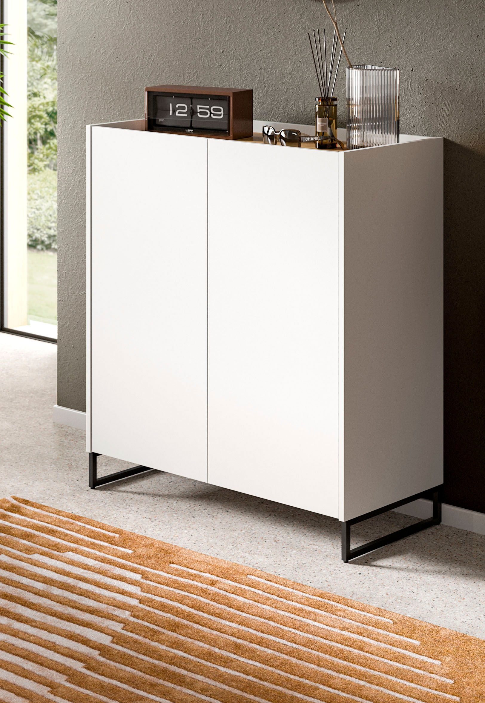 Home affaire Schuhschrank "EVRID, Breite 90cm, 2 Türen, 5 Einlegeböden, ink günstig online kaufen