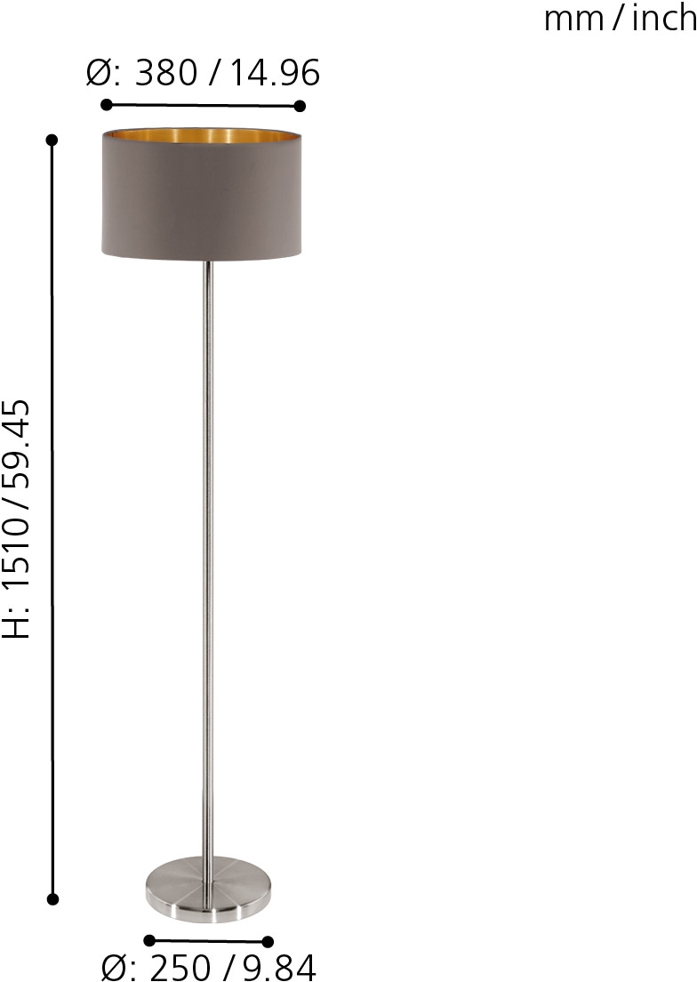 EGLO,Stehlampe»MASERLO«, mit Fußschalter BAUR online kaufen 