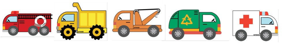 Crocs Schuhanstecker »Jibbitz™ Tiny Work Trucks«, Schuh Anstecker