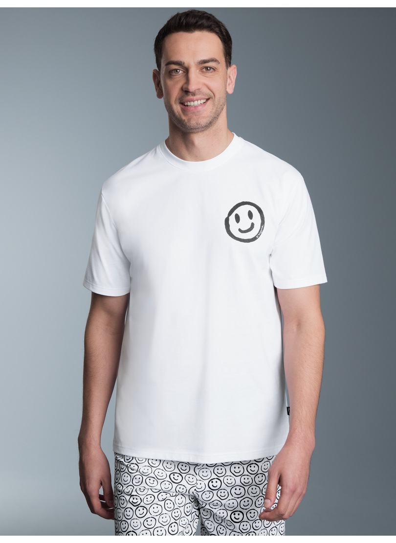 Trigema Schlafanzug »TRIGEMA T-Shirt mit lustigem Smiley-Printmotiv«, (1 tlg.)