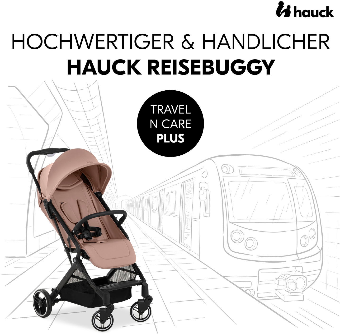 Hauck Kinder-Buggy »Travel N Care Plus Buggy, hazelnut«, 22 kg