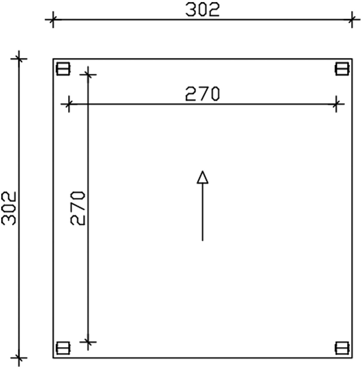 Skanholz Pavillon »Toulouse«, 4-Eck, BxT: 302x302 cm