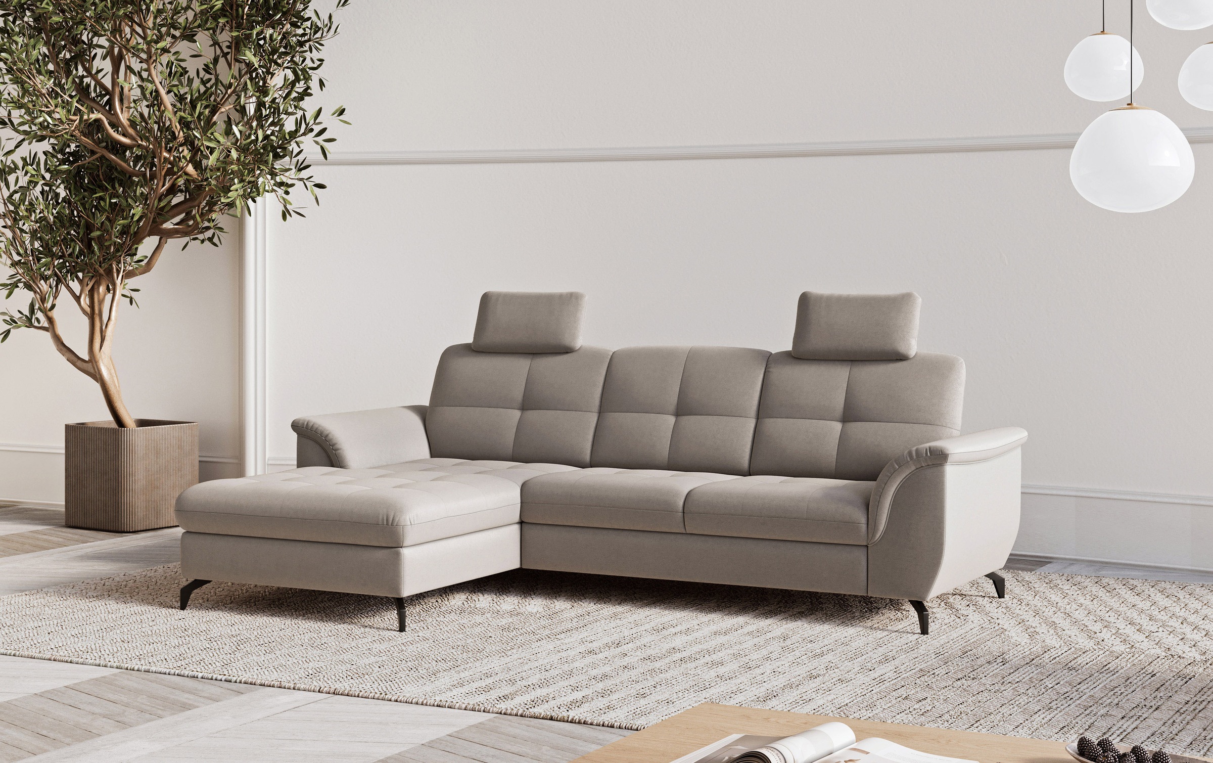 sit&more Ecksofa "Zora" wahlweise mit Schlaffunktion und Bettkasten