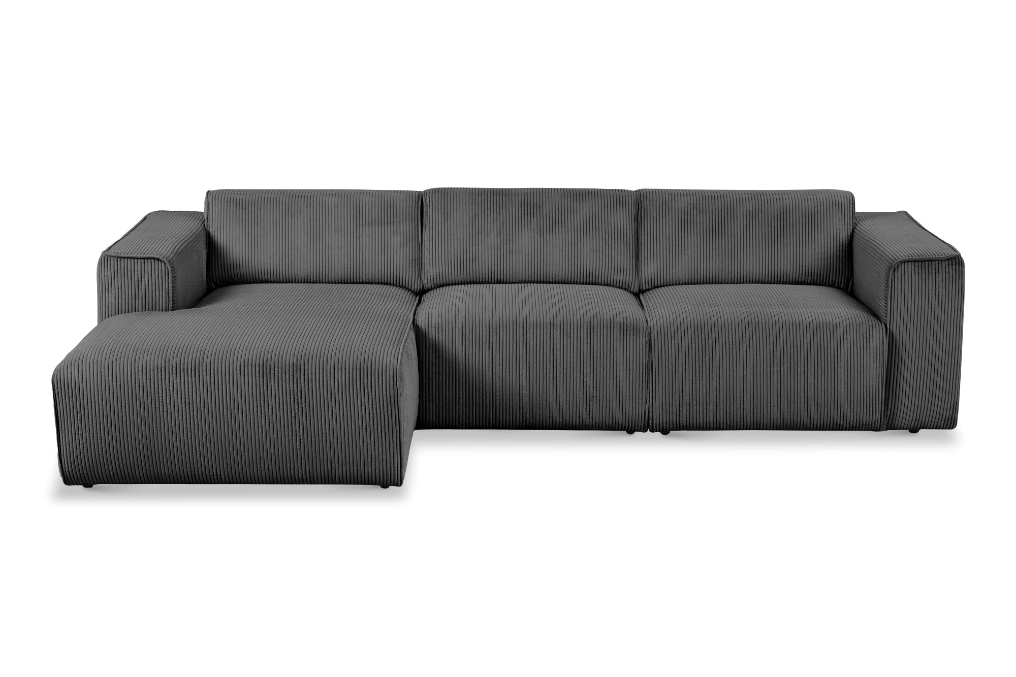 andas Ecksofa »Noord«, L-Form, mit Kedernaht, Breite 281 cm, Cord, Struktur, Webstoff