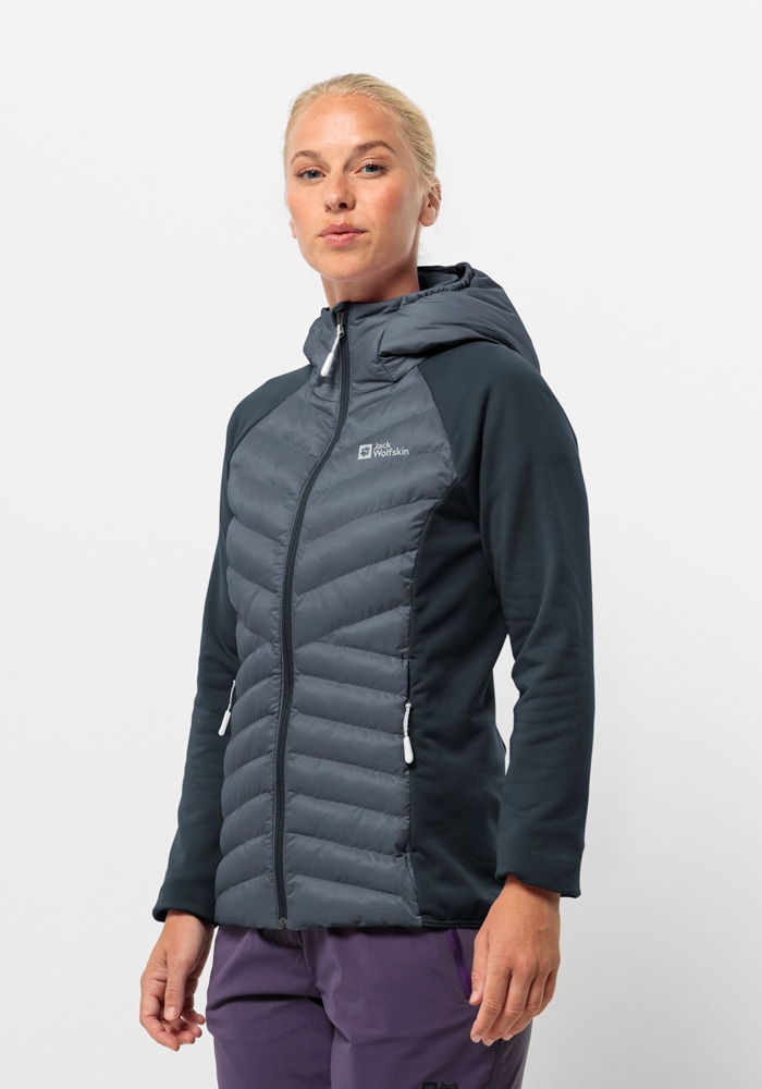 Jack Wolfskin Hybridjacke "ROUTEBURN PRO HYBRID W", mit Kapuze