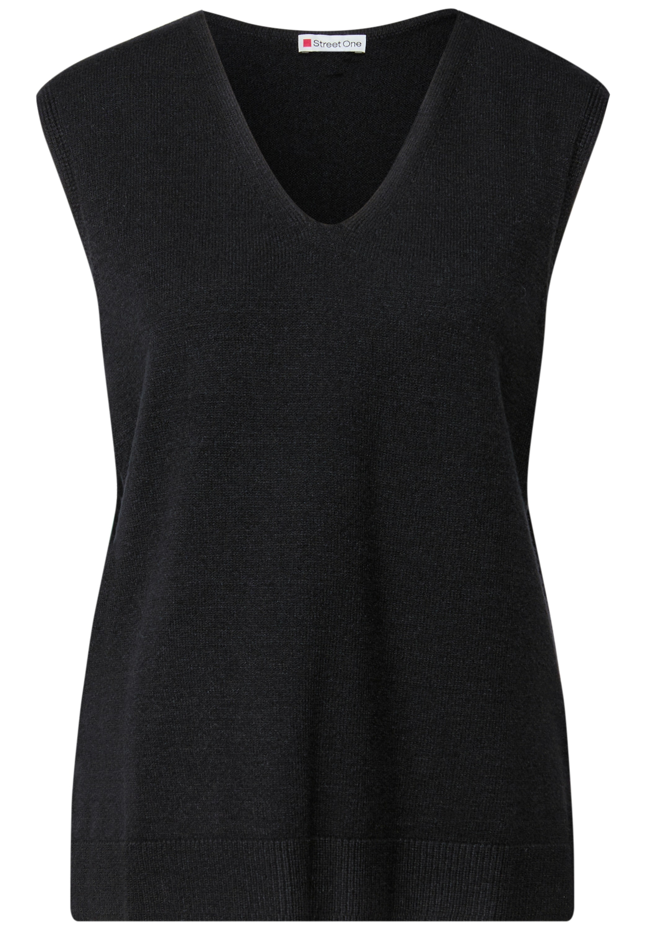 STREET ONE Kurzarmpullover, aus softem Materialmix