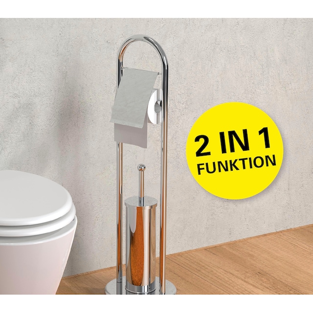 Eisl WC-Garnitur »Toilettenpapierhalter stehend«, aus Edelstahl,  Standgarnitur mit Toilettenbürste, WC Bürstengarnitur freistehend bestellen  | BAUR