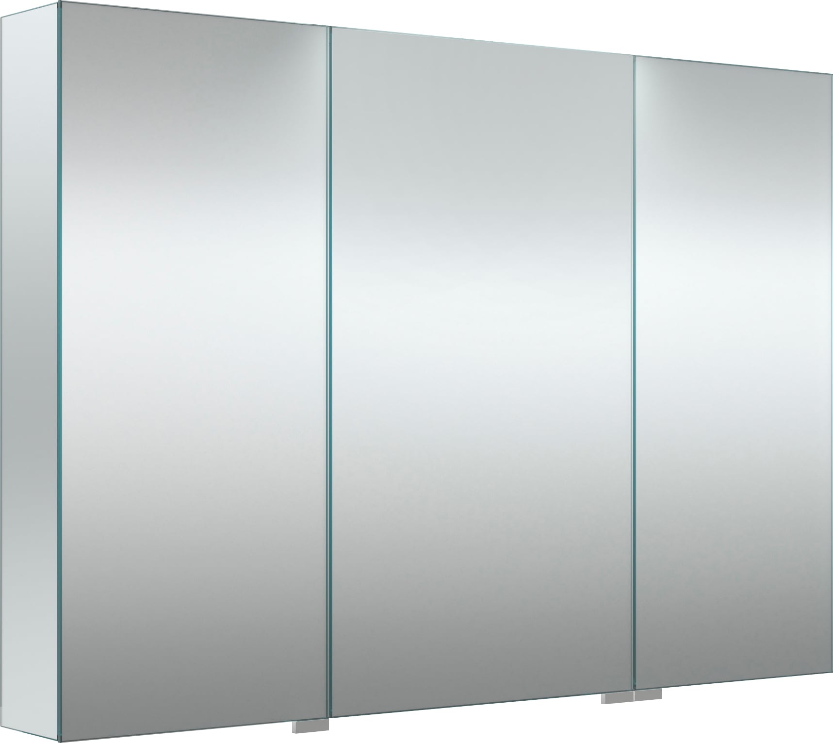 welltime Spiegelschrank "G-Line", doppelseitig verspiegelt und mit verspiegelten Seitenwänden, Softclose