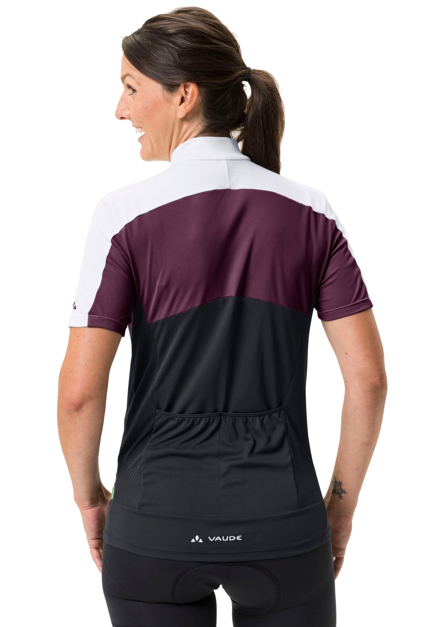 VAUDE Radtrikot "WOMENS MATERA FZ TRICOT", Colorblocking günstig online kaufen