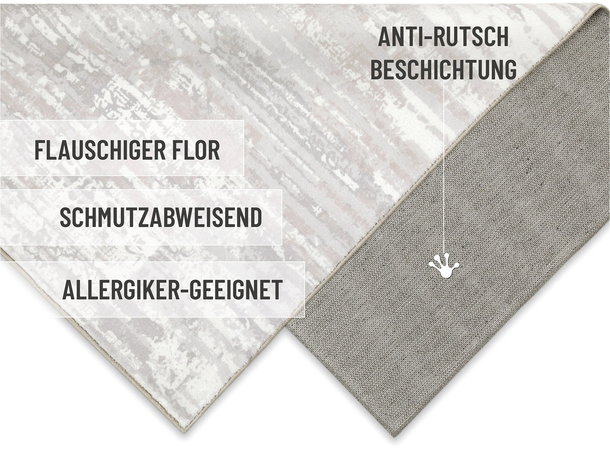 Thumbnail - Wecon home Badematte "Mauri" Höhe 5 mm Vintage Design, waschbar, rutschfest, schnell trocknend, Badteppich