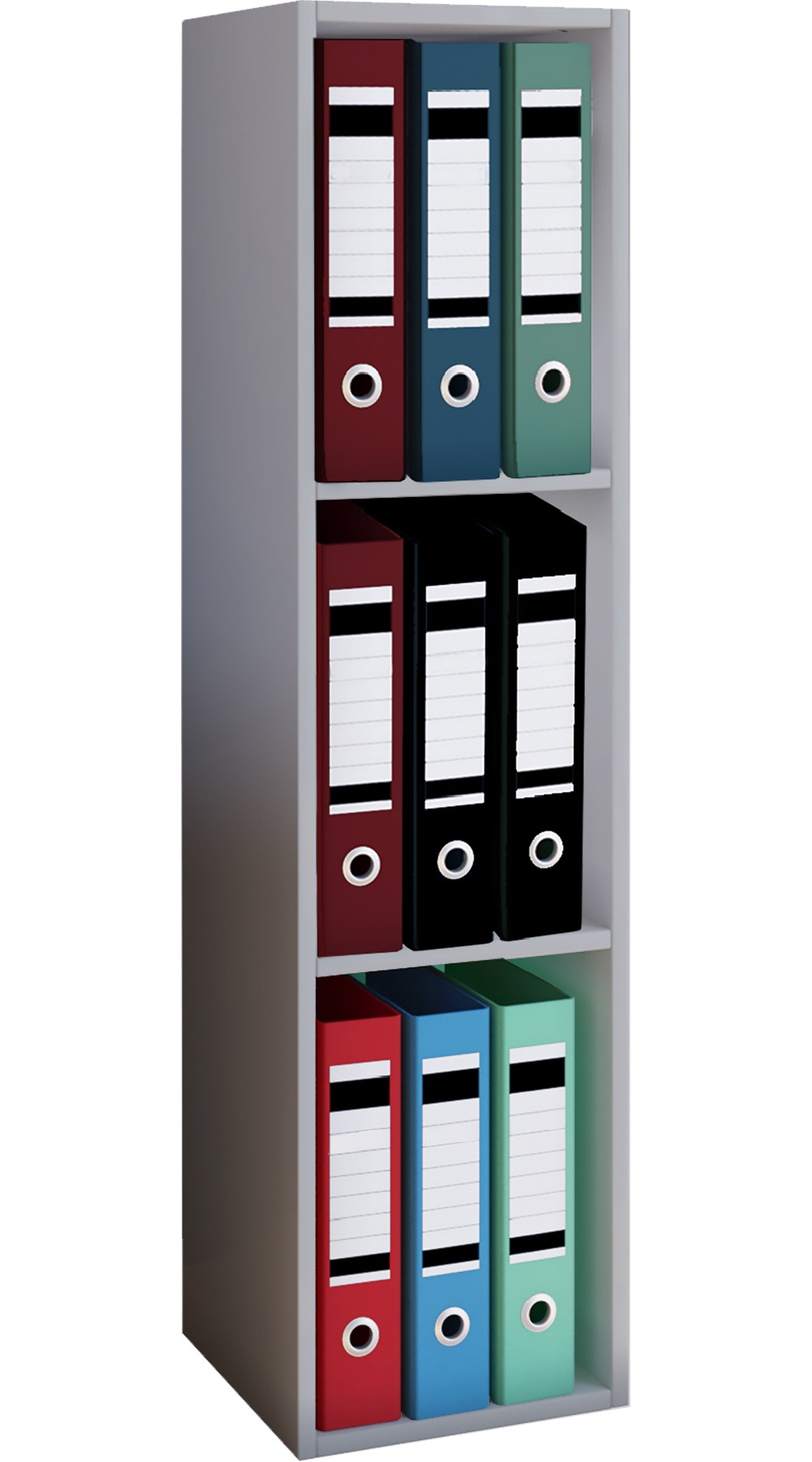 Bücherregal VCM, B:34cm T:30cmgrau, Wohnzimmer, Regale, "Holz Büro Regal Bücher Ordner Aktenregal Offas 3f"