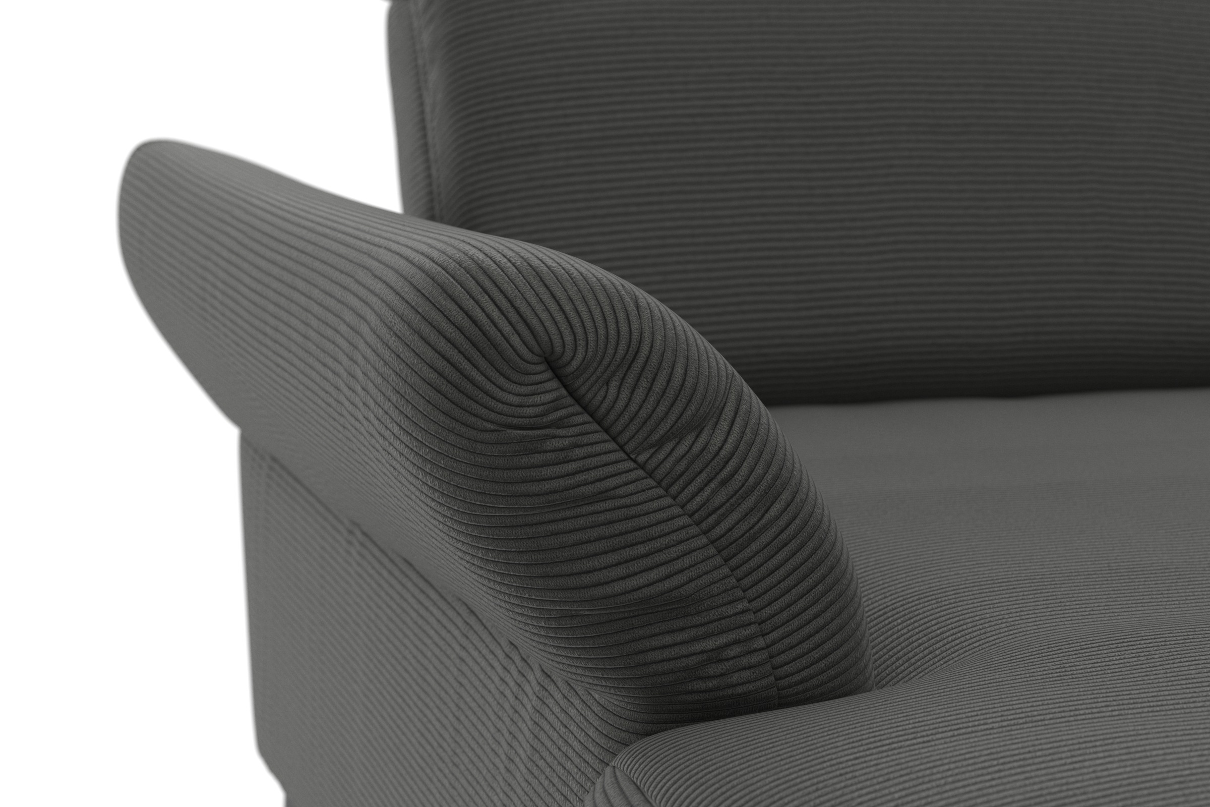 INOSIGN Ecksofa »Coco L-Form«, Sitztiefen-, Arm- und Kopfteilverstellung, Cord-Bezug, Fußhöhe 15 cm