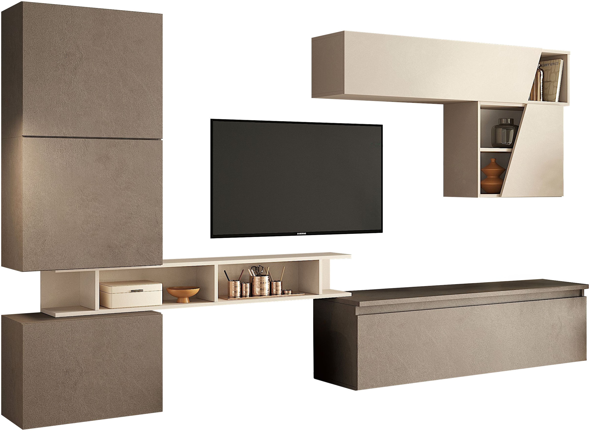 INOSIGN Wohnwand "Infinity, 7tlg. Breite 285 cm, moderne Mediawand" 7 Stk. günstig online kaufen