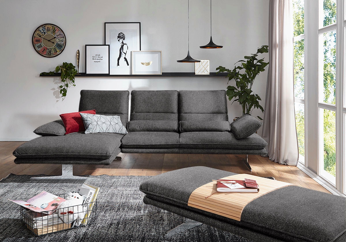 W.SCHILLIG Ecksofa "broadway, Designsofa mit tollem Sitzkomfort, L-Form", S günstig online kaufen