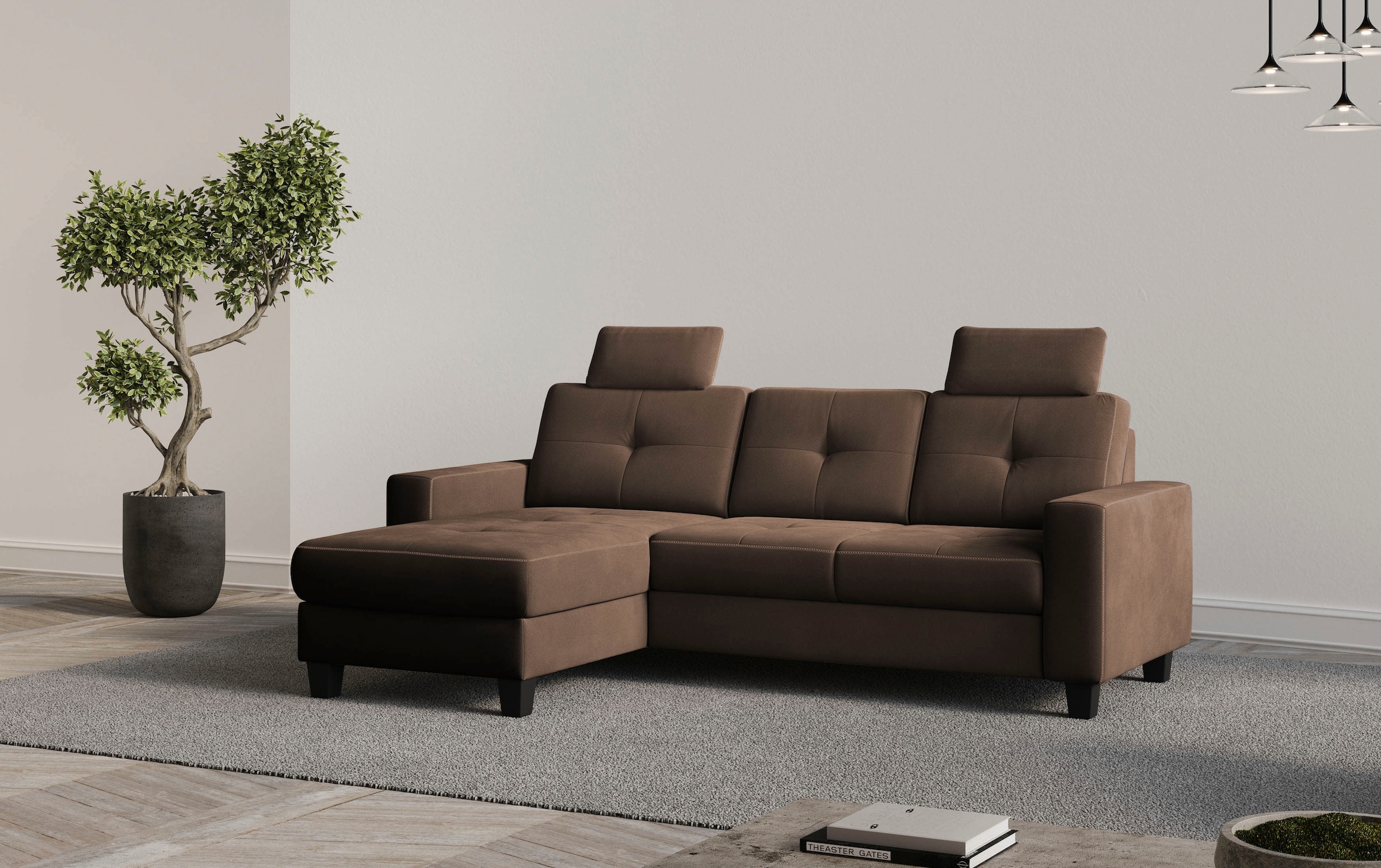 Places of Style Ecksofa "Varese", wahlweise mit Bettfunktion und Bettkasten günstig online kaufen