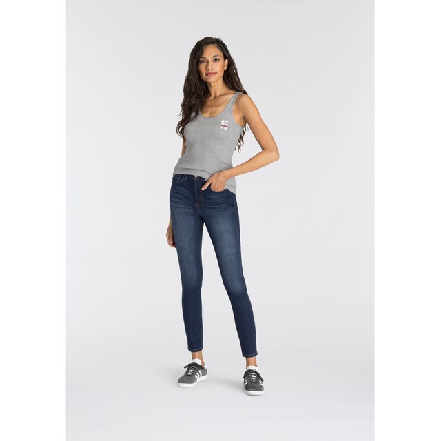 H.I.S Ankle-Jeans »CROPPED SKINNY HIGH RISE«, Ökologische, wassersparende  Produktion durch OZON WASH für bestellen | BAUR