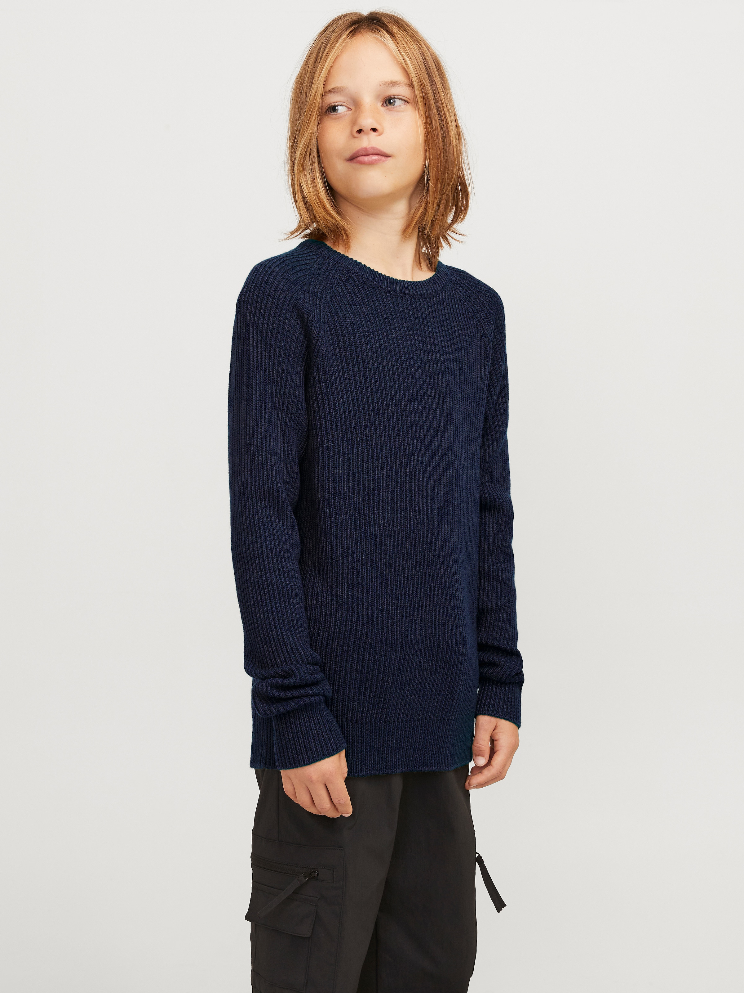 Strickpullover »JJPANNEL KNIT CREW NECK AW24 JNR«