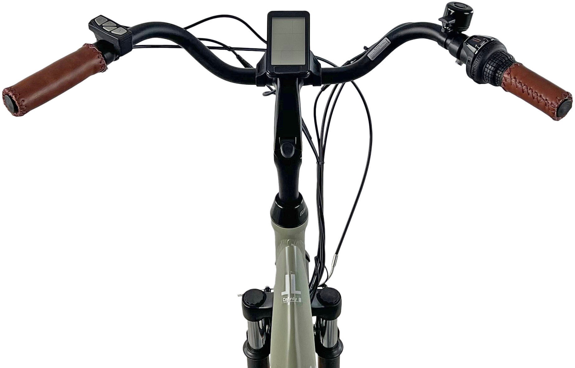 LLobe E-Bike »City E-Bike 28" County grün«, Shimano, Altus, Heckmotor 250 W