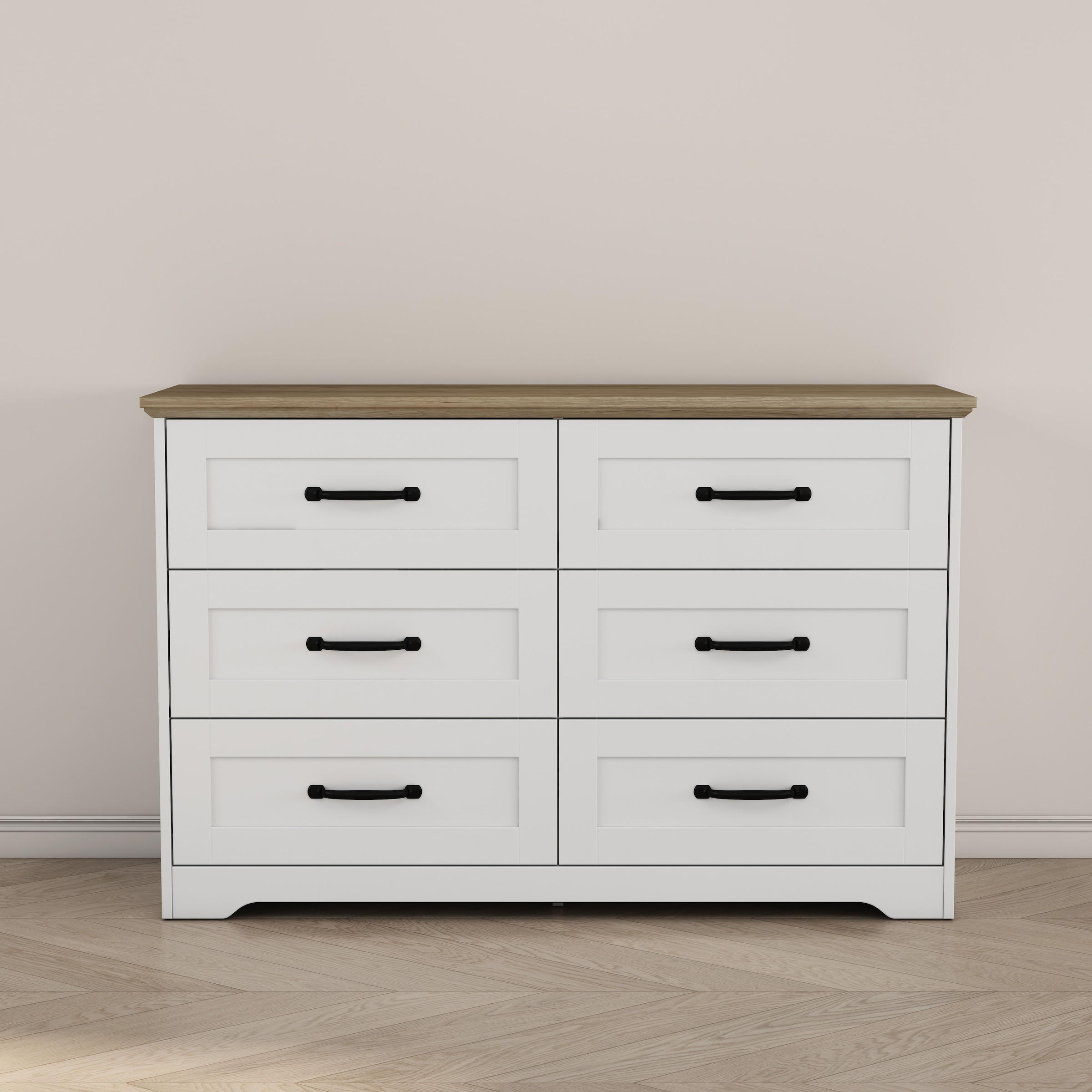OTTO home Schubkastenkommode »Emmilia Sideboard Schubladenschrank Wäscheschrank im Landhaus Design« Scandi Design mit 6 Schubladen für viel Stauraum im Schlafzimmer,  Schrankkommode in hochwertiger Qualität