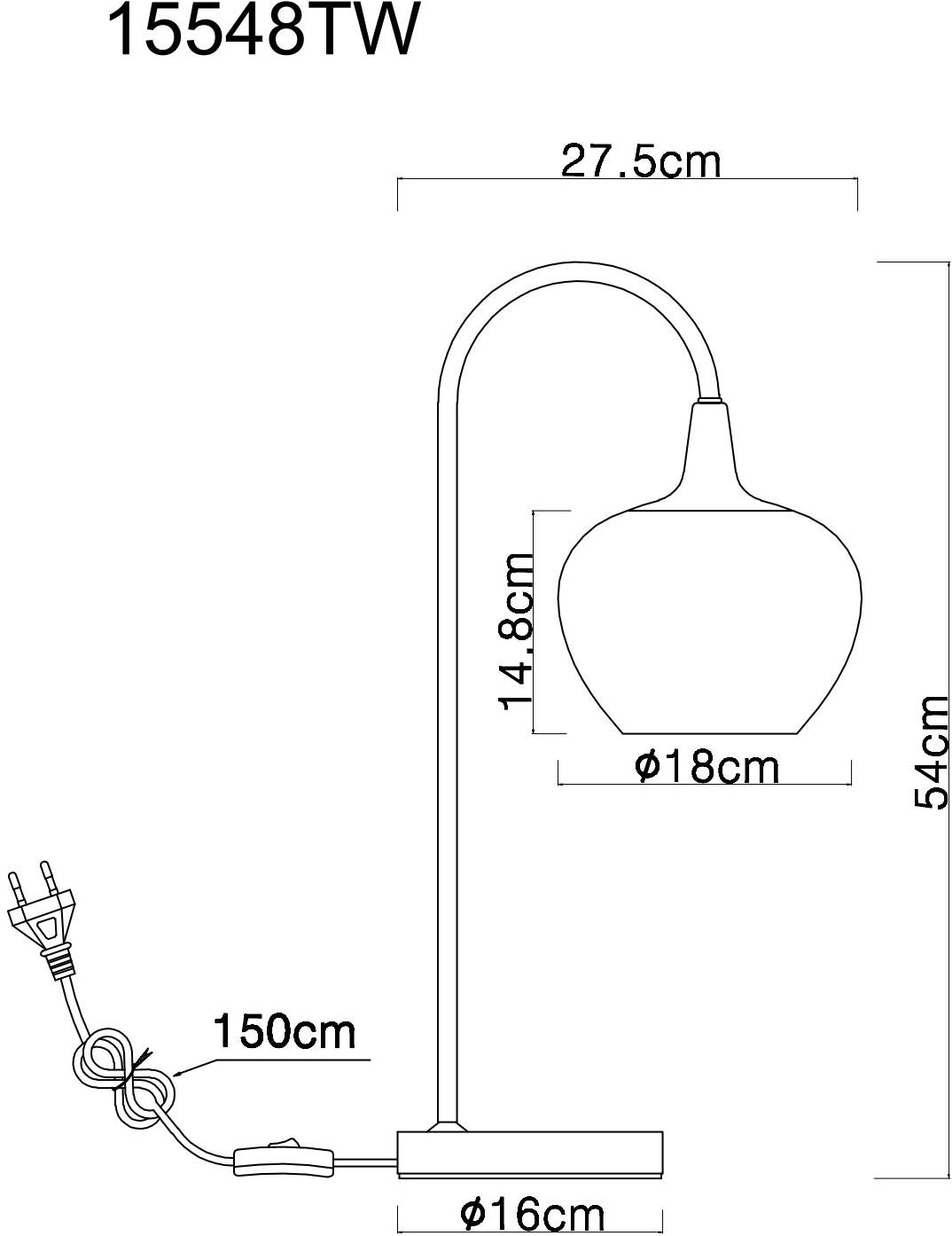 GLOBO LIGHTING Tischleuchte »MAXY«, Leuchtmittel E27 | ohne Leuchtmittel, Tischlampe/Glas opal/modern/Wohnzimmer/Schlafzimmer