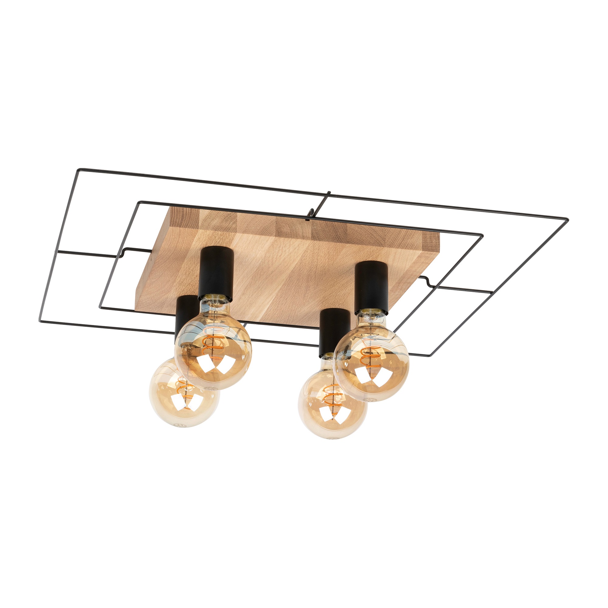 SPOT Light Deckenleuchte »CHESTER«, 4 BAUR flammig-flammig, Nachhaltig | aus Design, und Eichenholz Modernes bestellen Metall