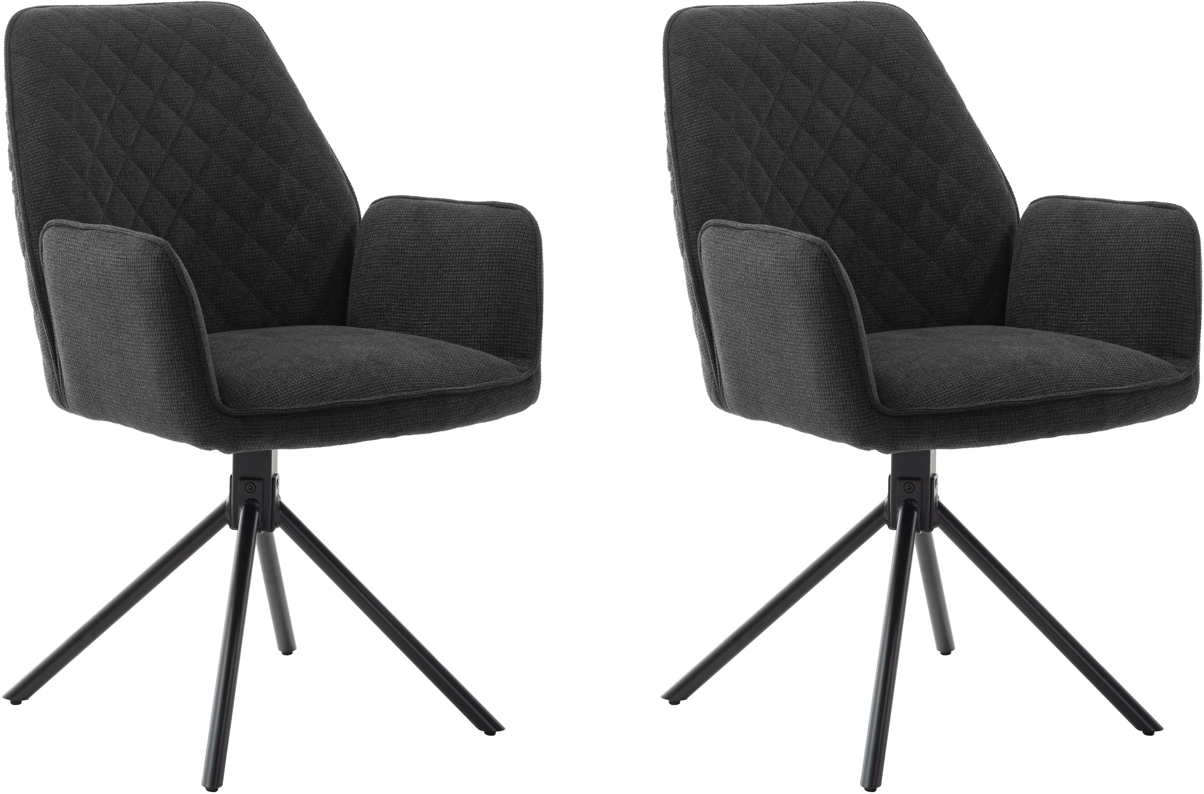 MCA furniture Esszimmerstuhl »ACANDI«, (2er-Set),drehbar 180°, Sitzhöhe von ca. 50 cm, Belastbarkeit 120 kg