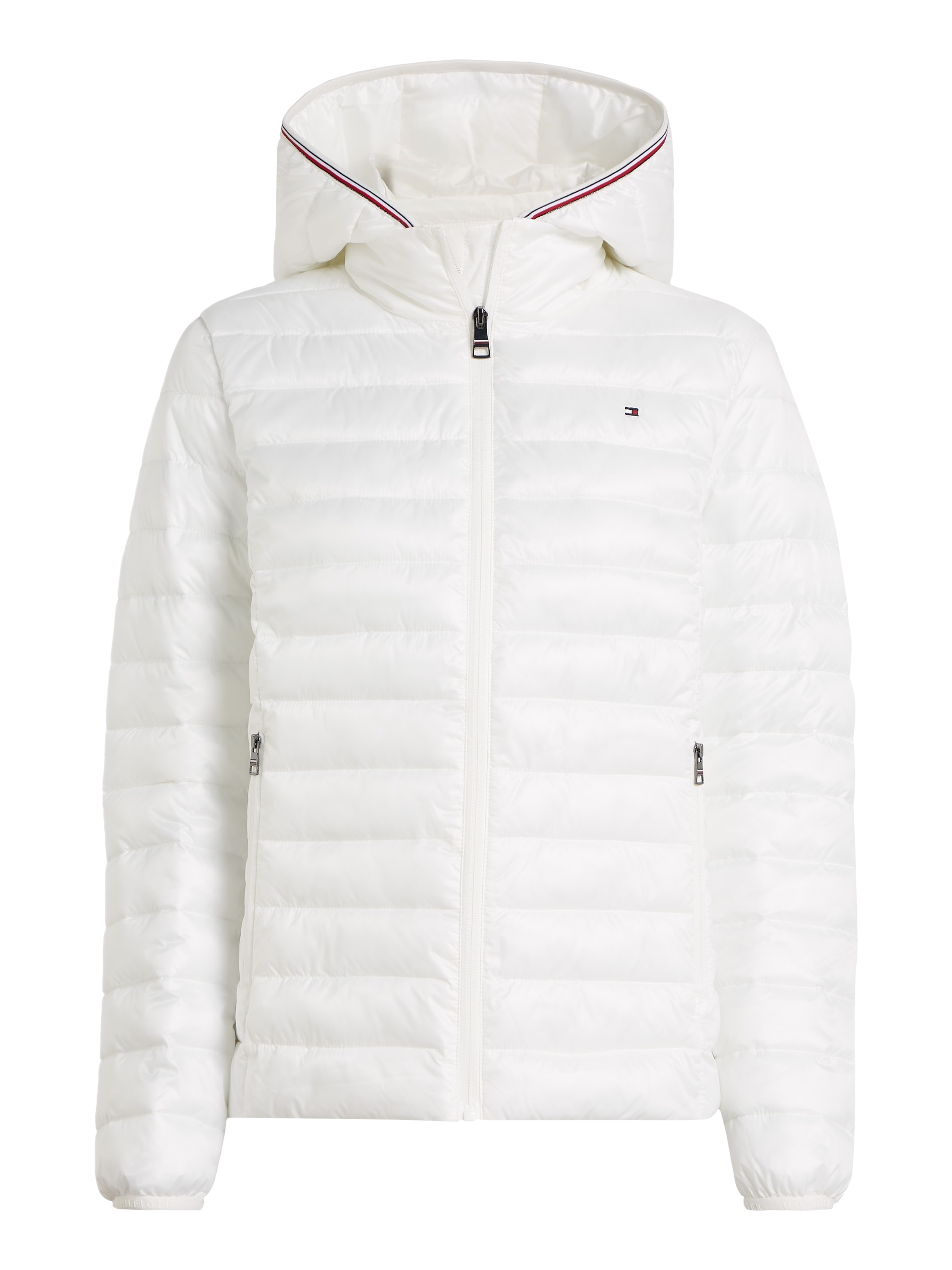 Tommy Hilfiger Steppjacke »LW PADDED GLOBAL STRIPE JACKET«, mit Kapuze, mit  Brand-Elastiktape an der Kapuze online bestellen | BAUR | Mäntel