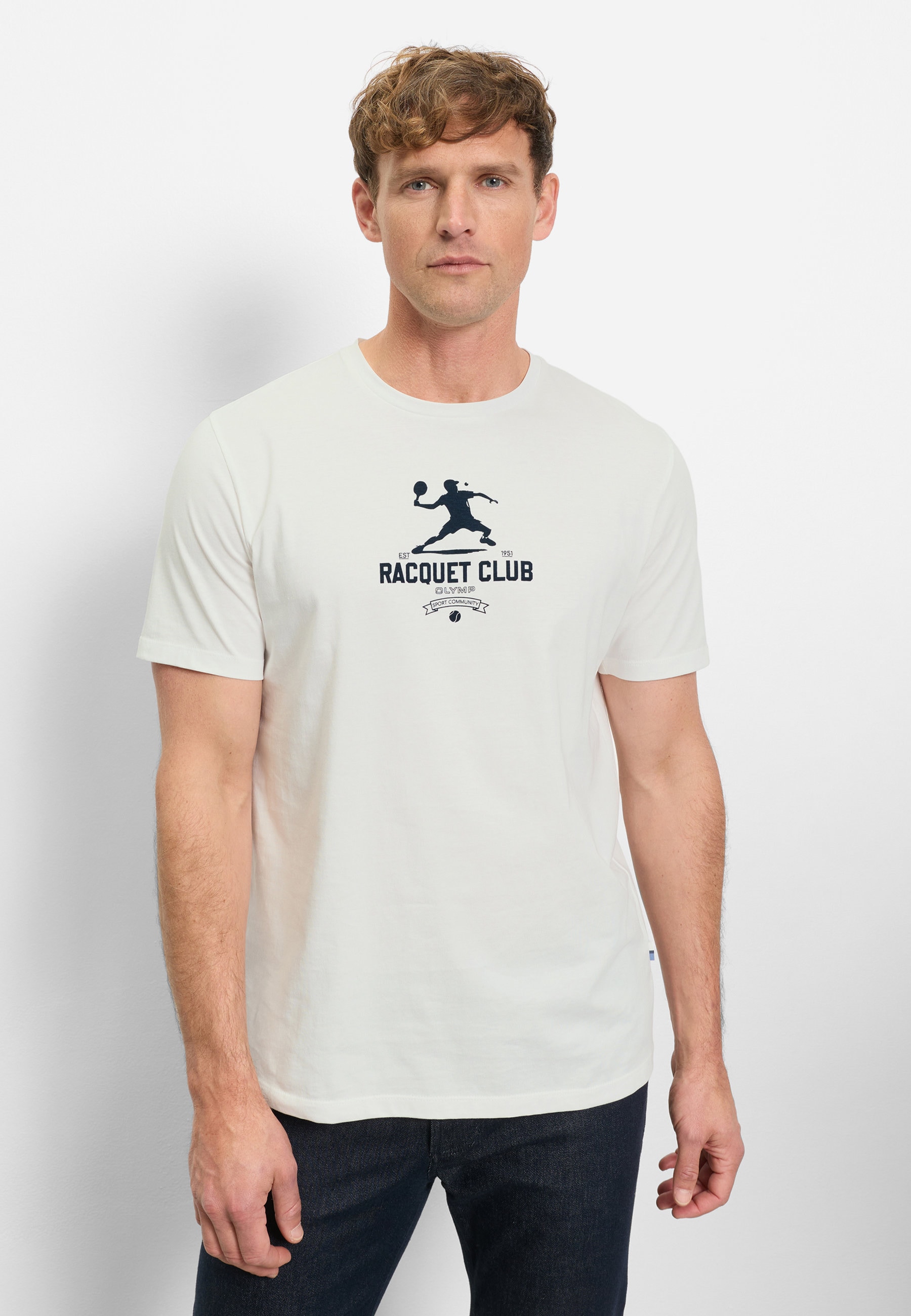 OLYMP T-Shirt "OLYMP Casual Wirk, T-Shirt"