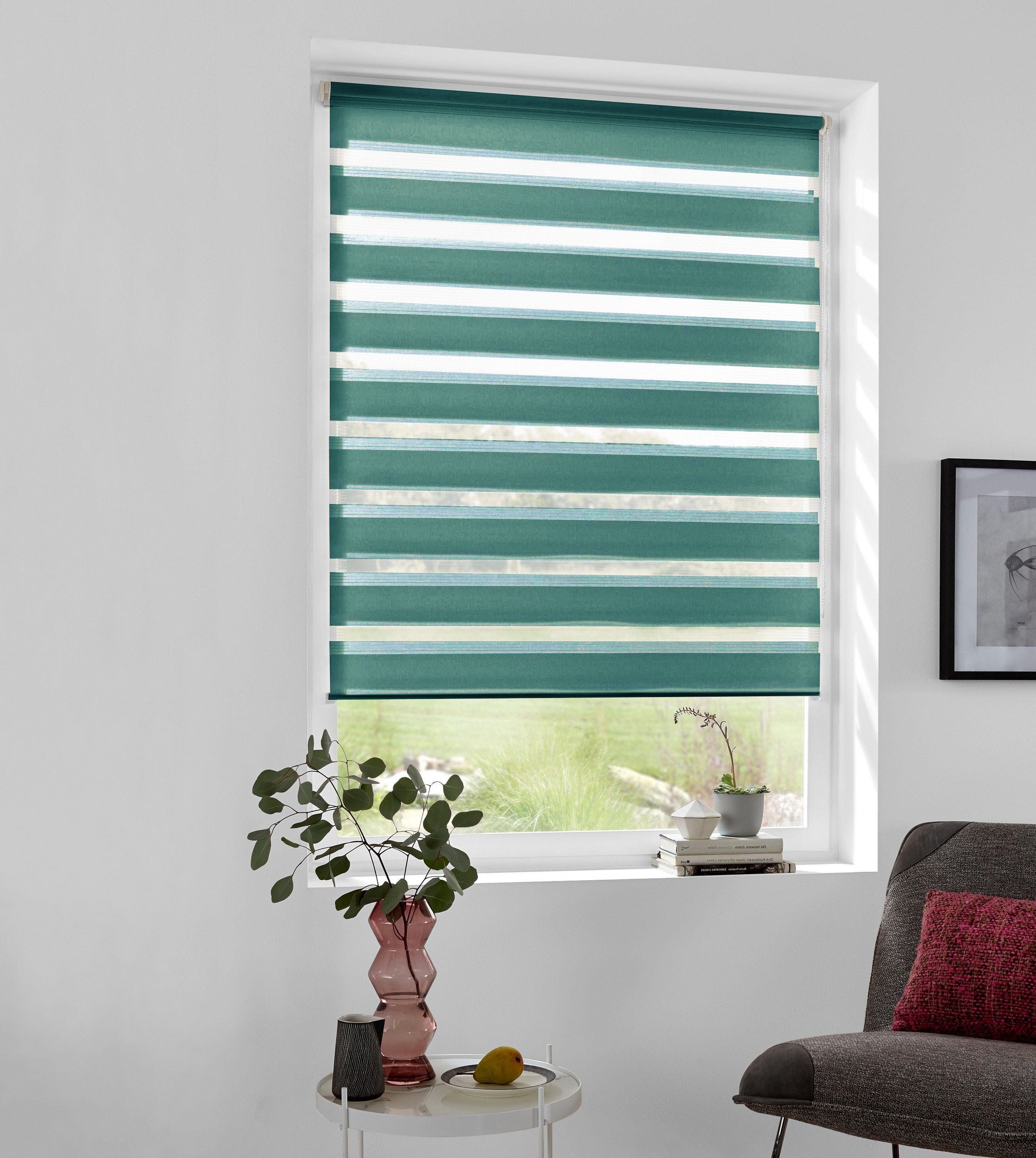 my home Doppelrollo "MARANO" Lichtschutz Sichtschutz  Verdunkelung ohne Boh günstig online kaufen