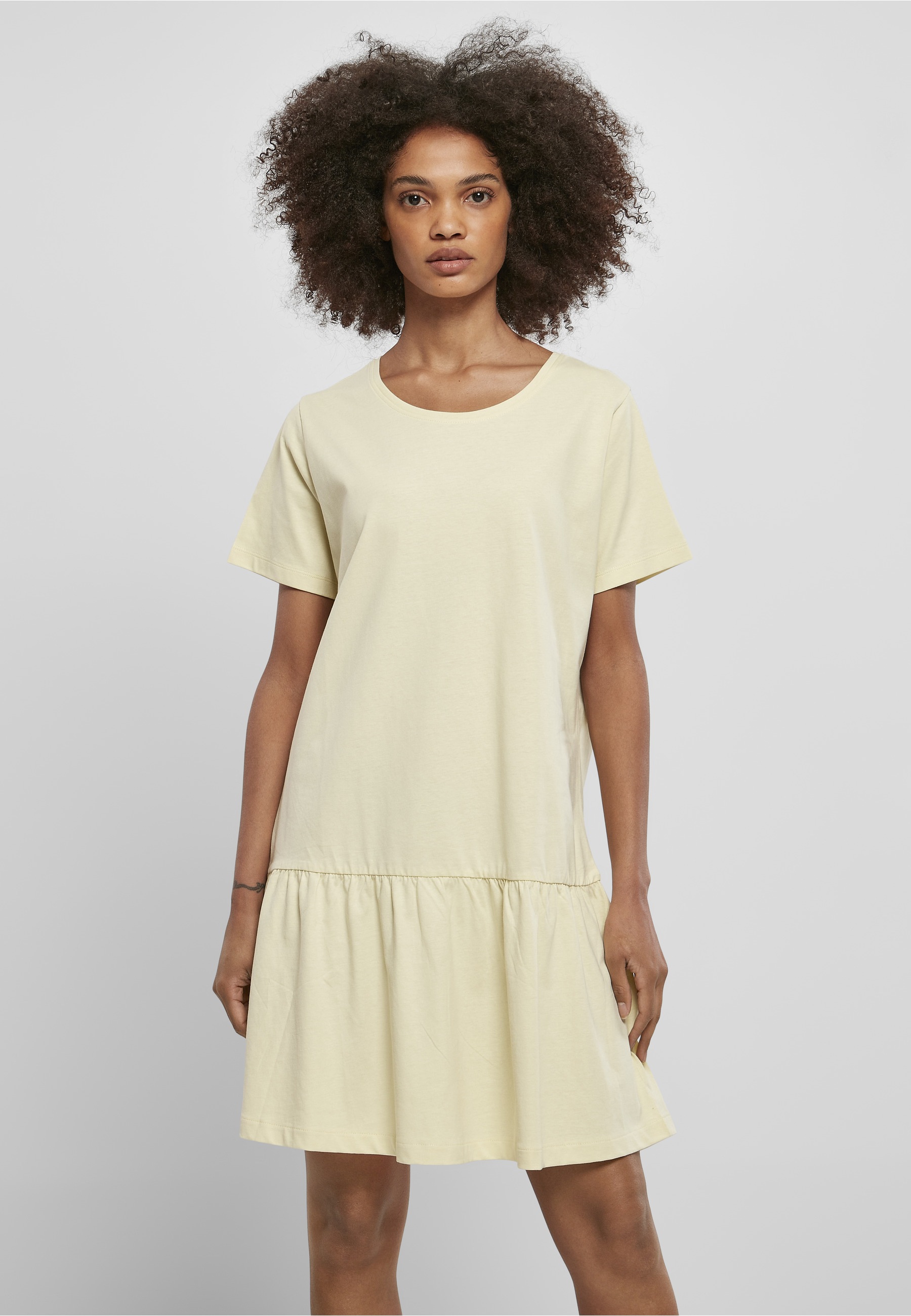 URBAN CLASSICS A-Linien-Kleid »Urban Classics Damen Ladies Valance Tee Dress« 1 Stk. tlg.