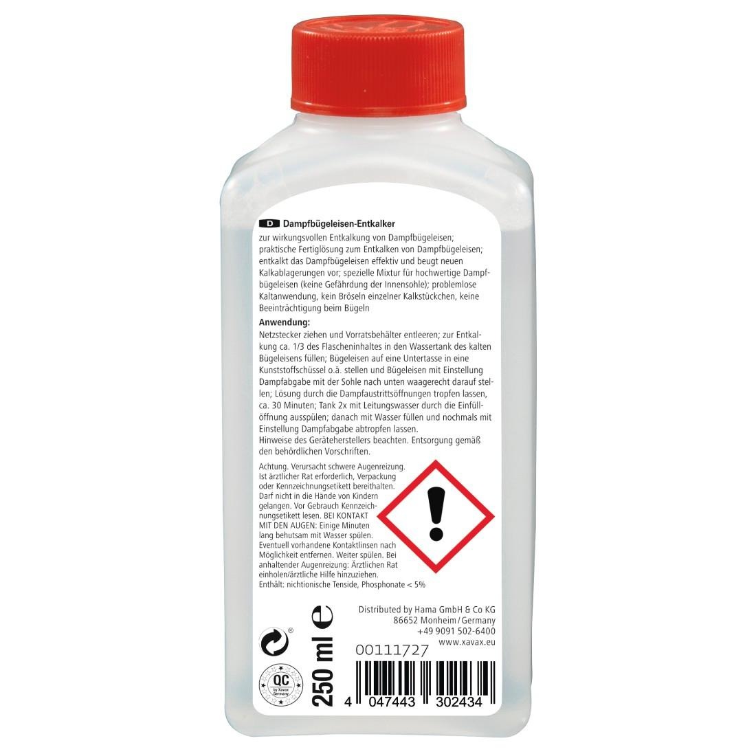 Xavax Entkalker "Entkalker für Dampfbügeleisen Bügeleisenentkalker" 250 ml, günstig online kaufen