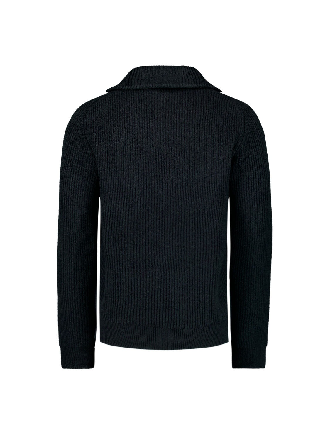 NO EXCESS Rollkragenpullover »No Excess Pullover mit halbem Reißverschluss und Wolle«
