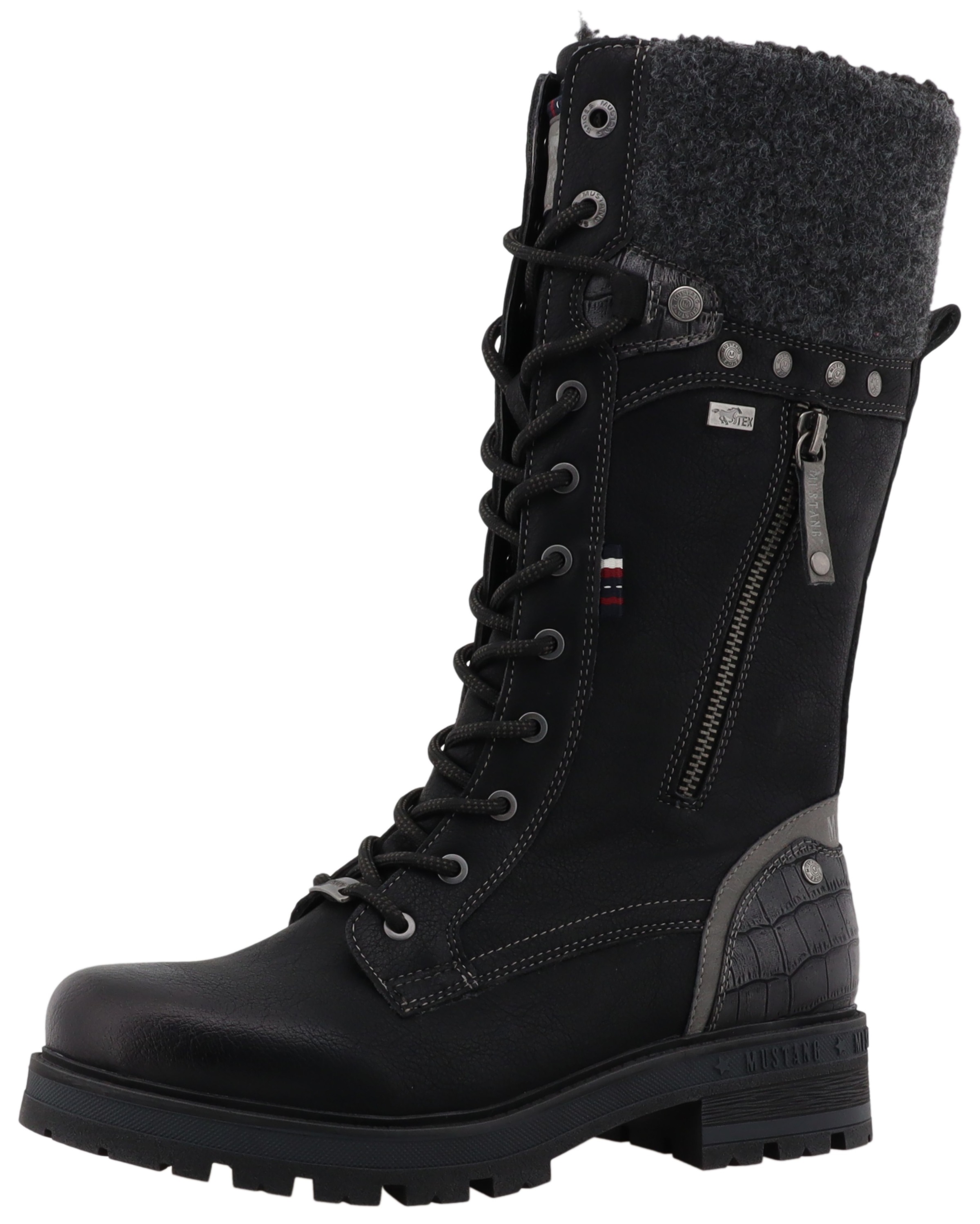 Mustang Shoes Winterstiefel "Darleen" Schnürstiefel mit Reißverschluss günstig online kaufen
