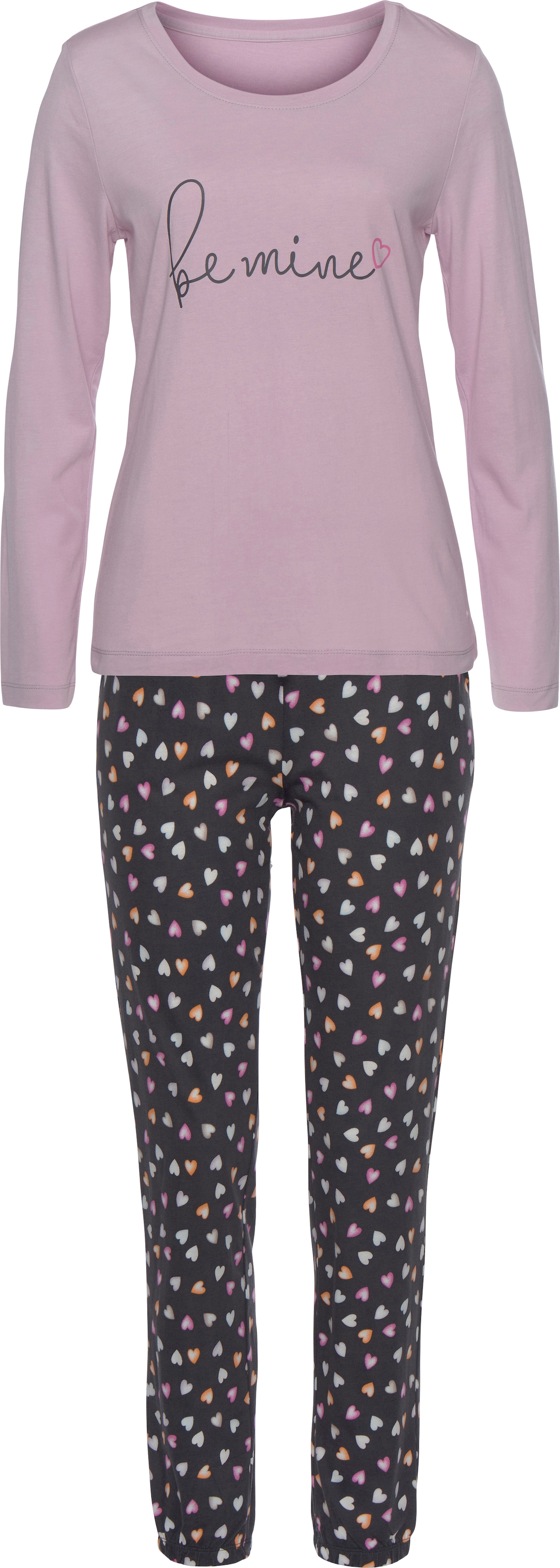 Vivance Dreams Pyjama, (Set, 2 tlg.), mit Herzchenprint ▷ für | BAUR | Shortys
