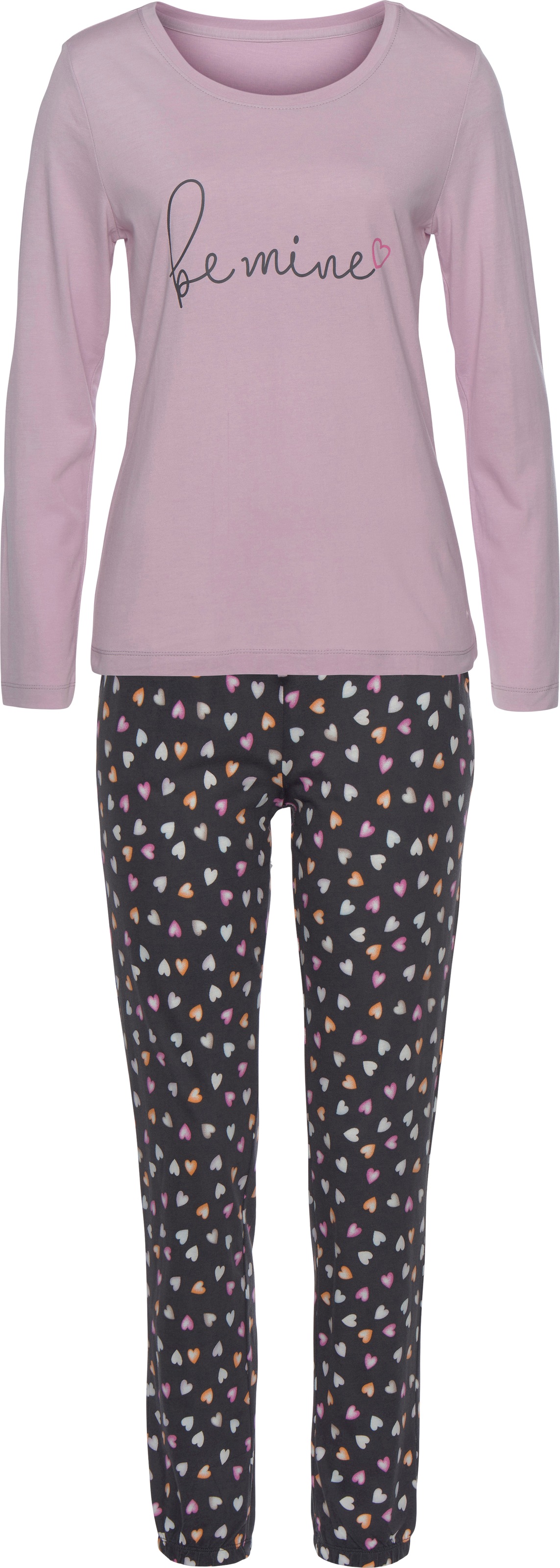 Vivance Dreams Pyjama Set, 2-teilig, 2 tlg. mit Herzchenprint günstig online kaufen