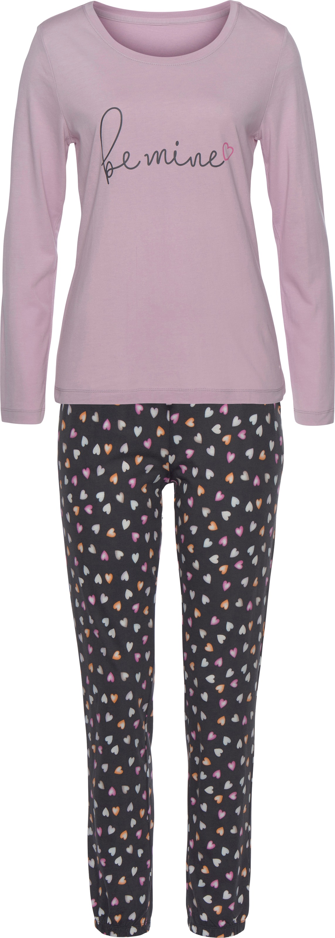 Vivance Dreams Pyjama, (Set, 2 tlg.), mit Herzchenprint günstig online kaufen