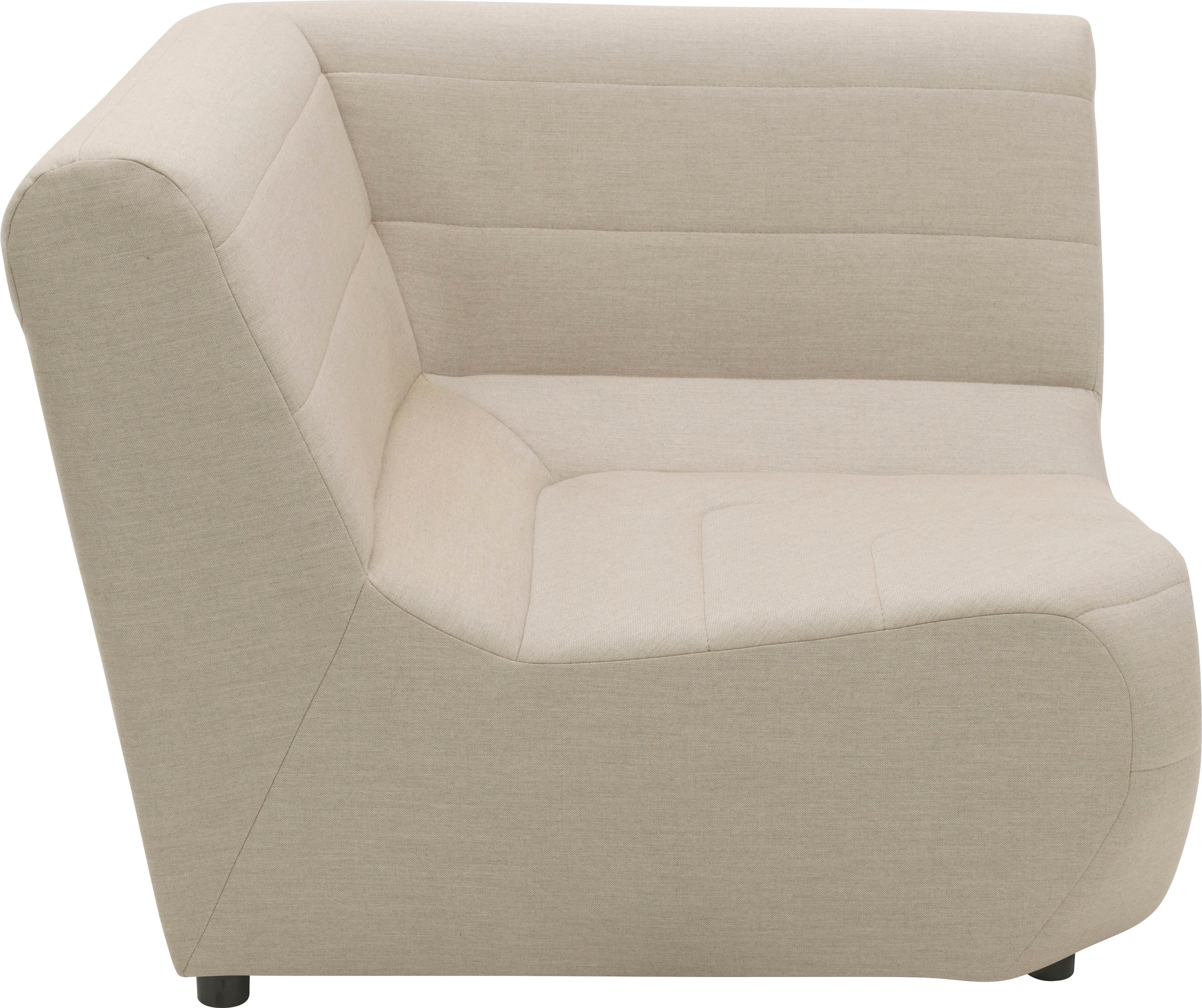 Sofa-Eckelement DOMO COLLECTION "Soleil, pflegeleichter und wetterfester Bezug", grau (taupe), B:106cm H:80cm T:106cm, 100% solution dyed Acryl, Polsterelemente, Outdoor, besonderes Design und Formgebung, individuell erweiterbar 3