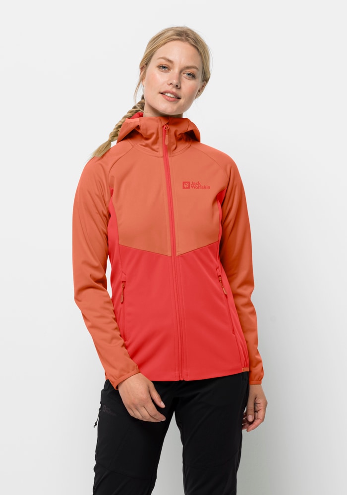 Jack Wolfskin Softshelljacke "GO HIKE SOFTSHELL W", mit Kapuze