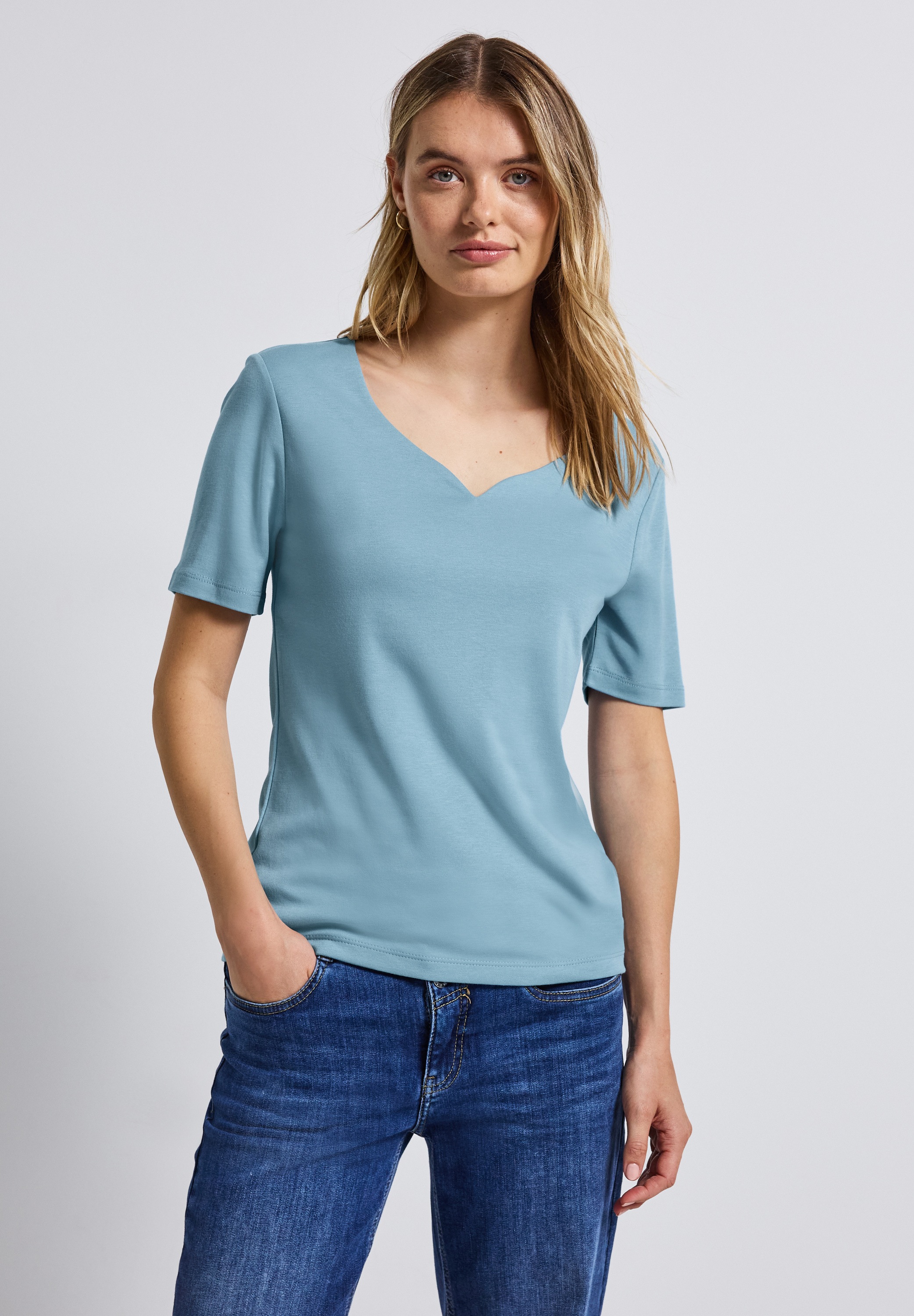 STREET ONE T-Shirt im soften Baumwoll-Mix günstig online kaufen