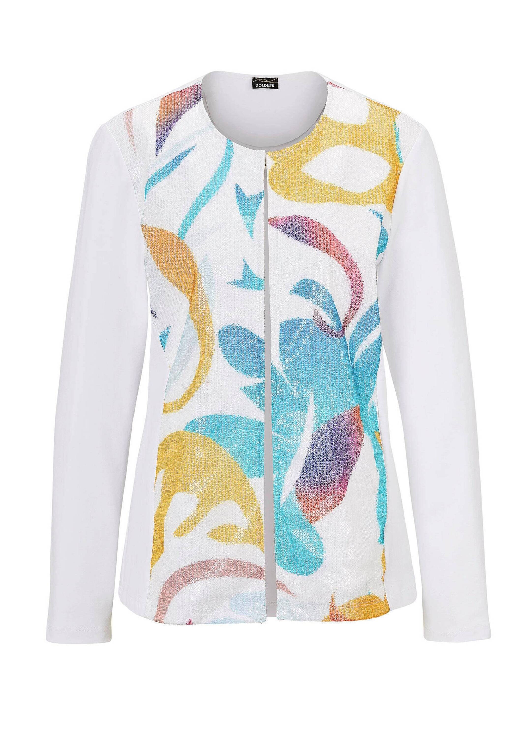 GOLDNER Sommerjacke "Kurzgröße Jerseyjacke mit Pailletten" günstig online kaufen