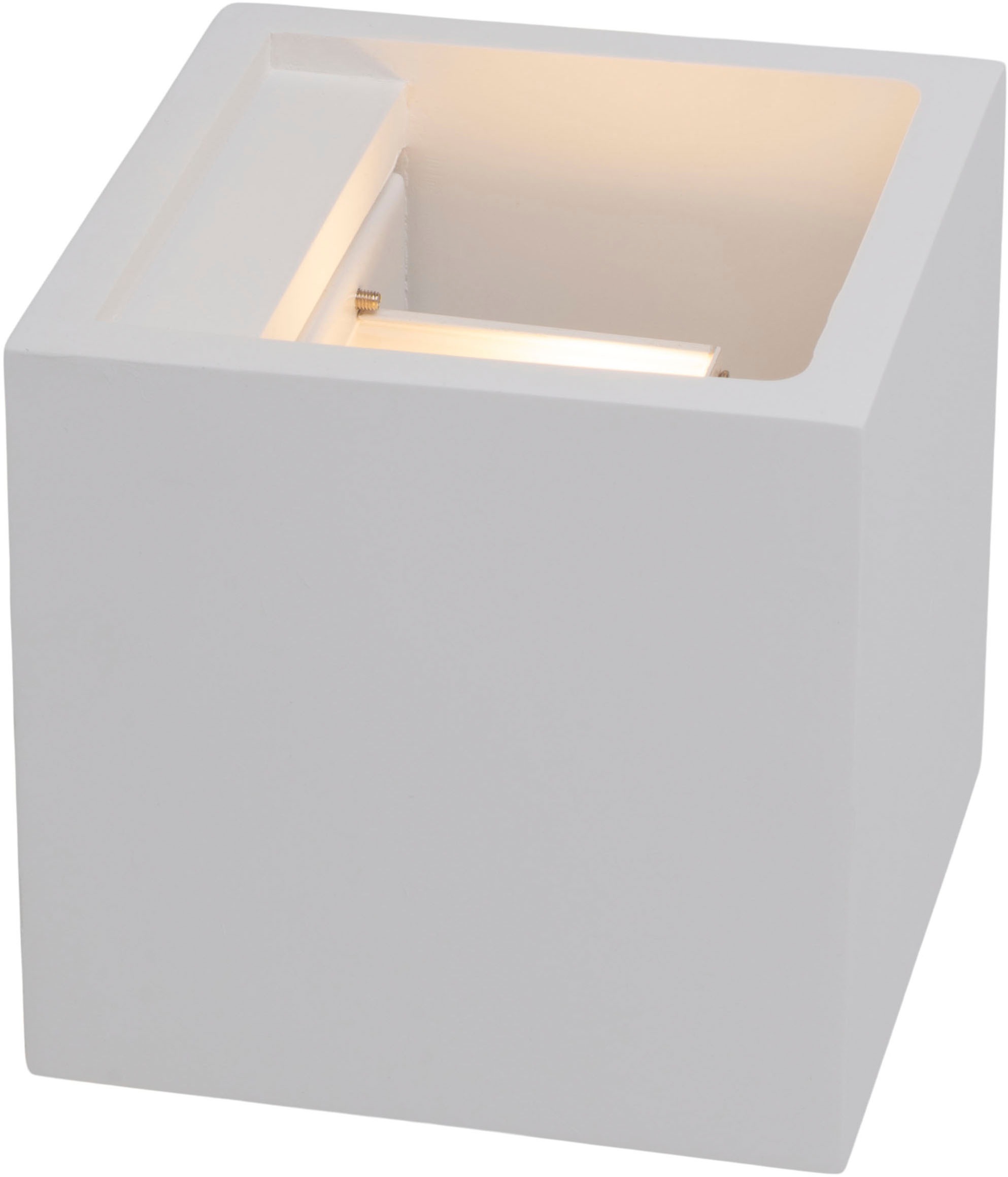 näve LED Wandleuchte »Wanna«, 1 flammig, Leuchtmittel LED-Modul | LED fest integriert, incl. 2x 3W Cree xp LED, l: 11,5cm, b: 11,5cm, h: 11,5cm, Gips, weiß