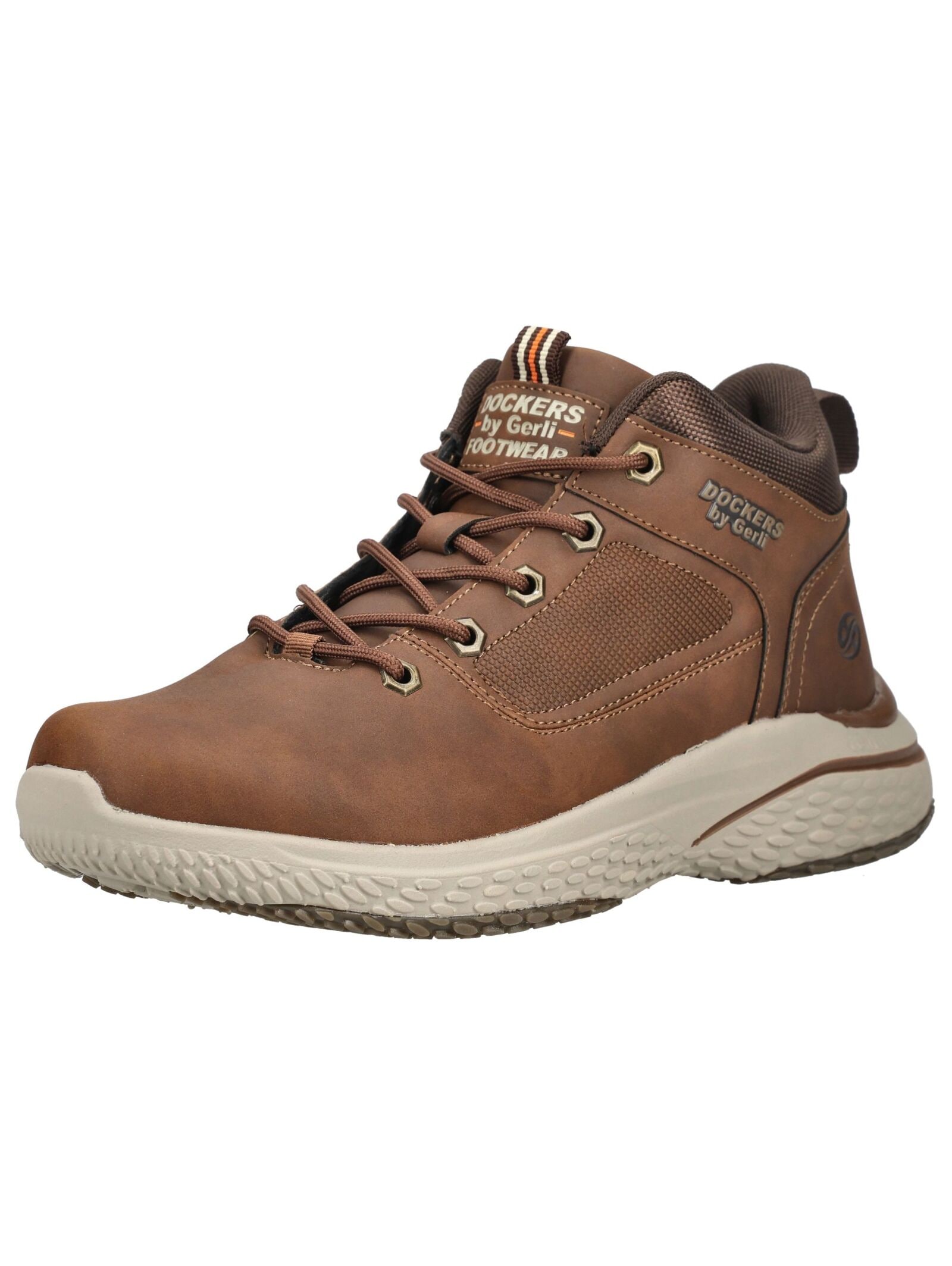 Damen Schnürstiefelette "Dockers by Gerli Stiefelette Lederimitat", DOCKERS BY GERLI, Gr. 46, braun, Lederimitat, Schuhe