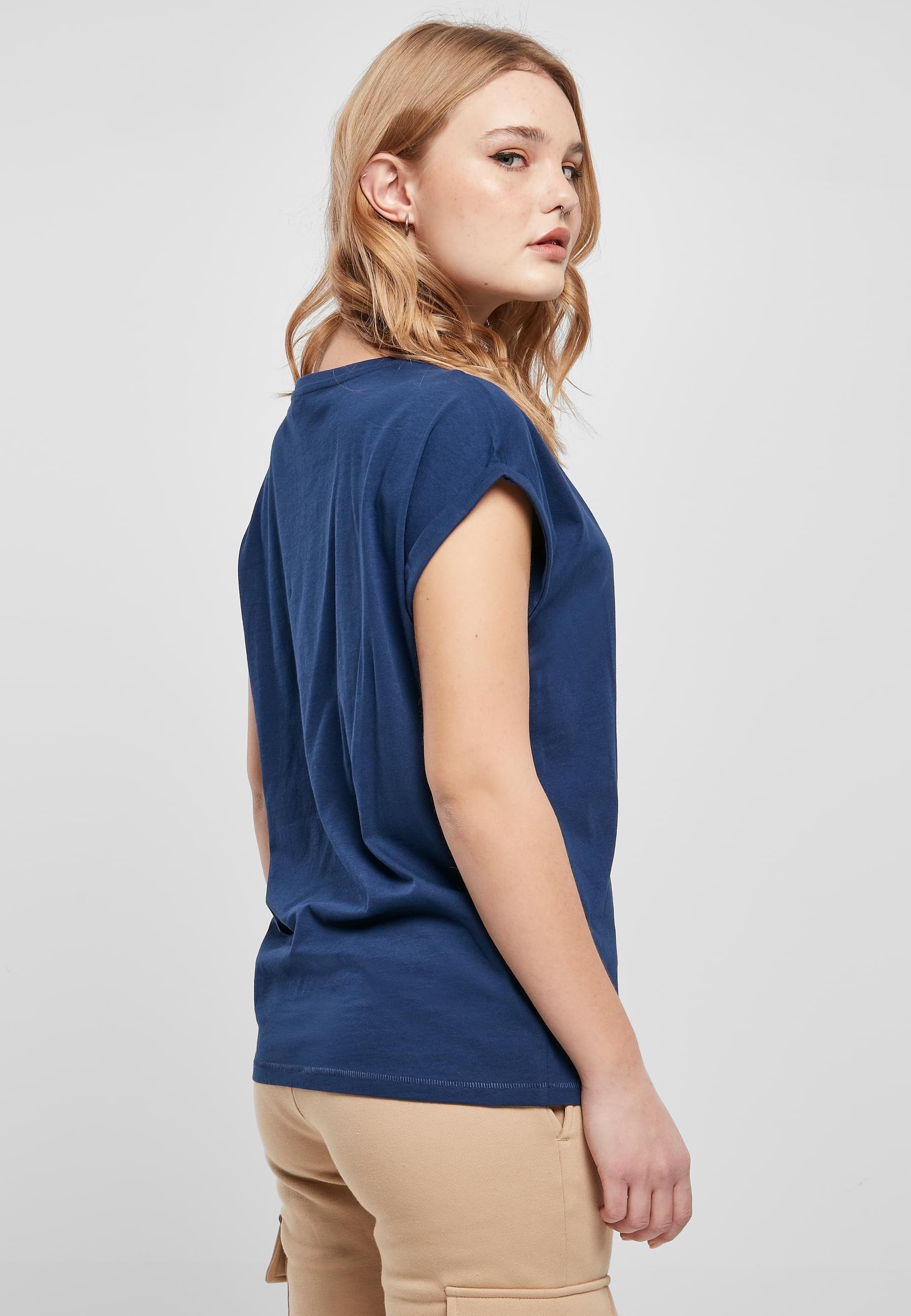 URBAN CLASSICS Kurzarmshirt »Urban Classics Damen Ladies Extended Shoulder Tee«, (1 tlg.)
