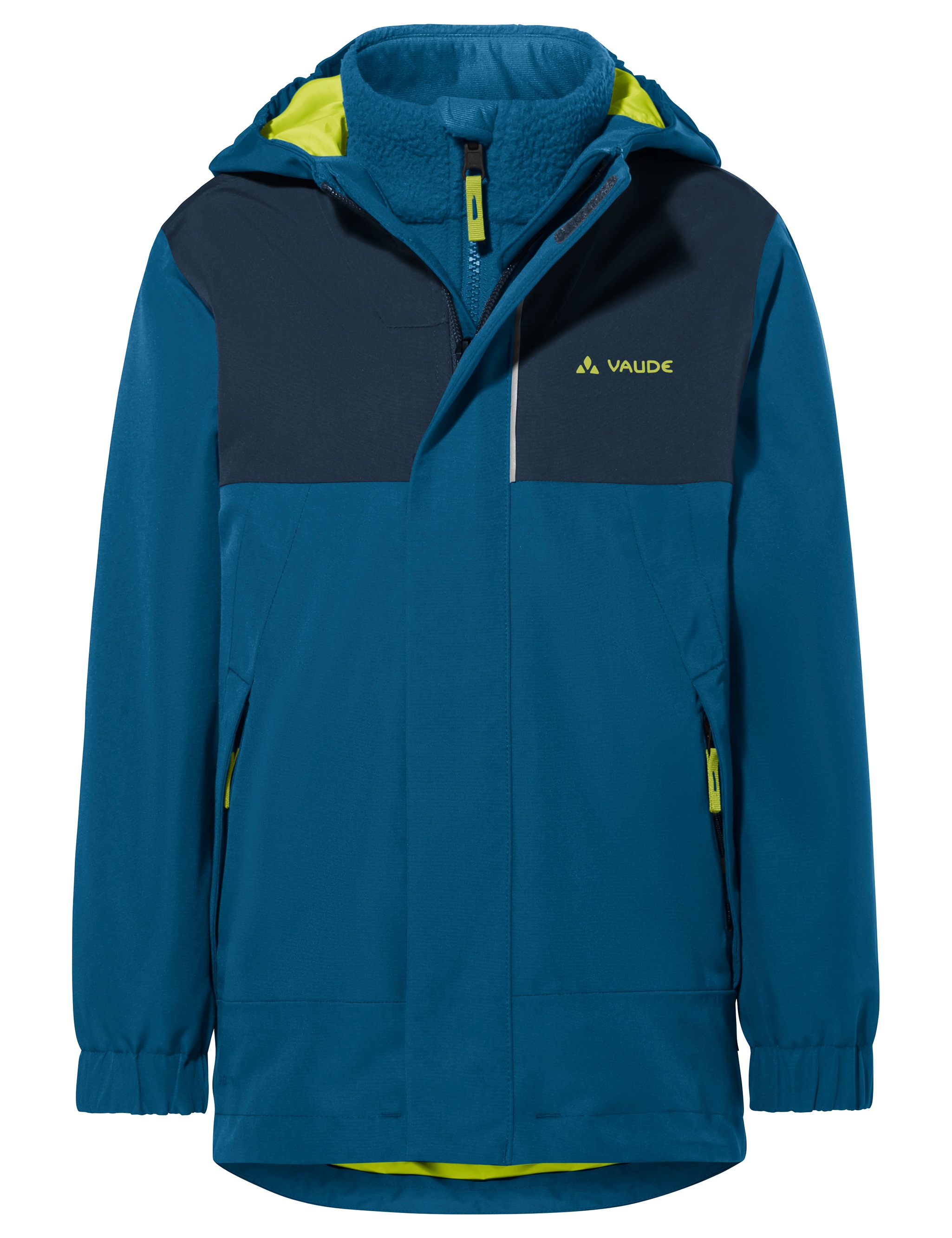 VAUDE Kinder 3-in-1-Funktionsjacke "KIDS CAPREA 3IN1 JACKET", blau, Gr. 98, Obermaterial: 100% Polyester. Futter: 100% Polyacryl, Jacken, Wasserdicht