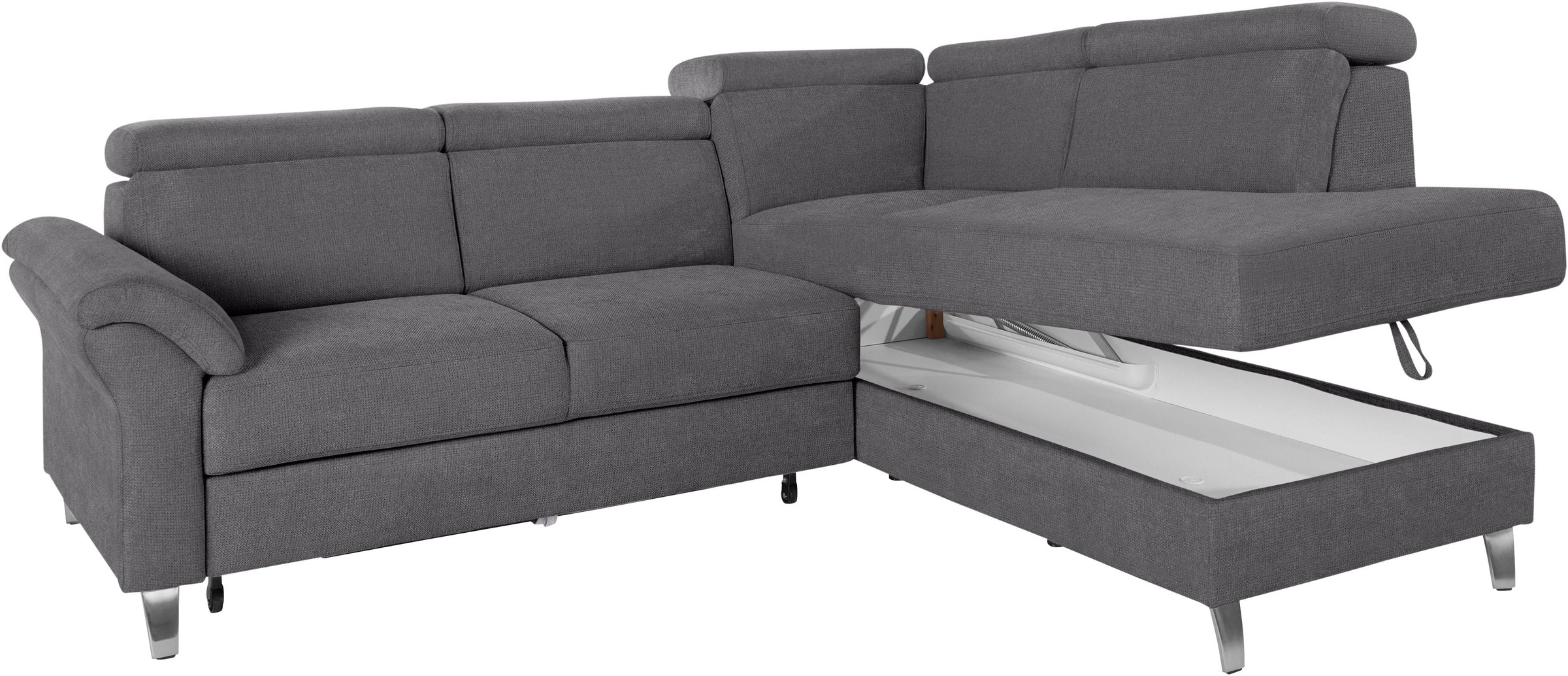 sit&more Ecksofa, inklusive Kopfteilverstellung, wahlweise mit Bettfunktion und Bettkasten