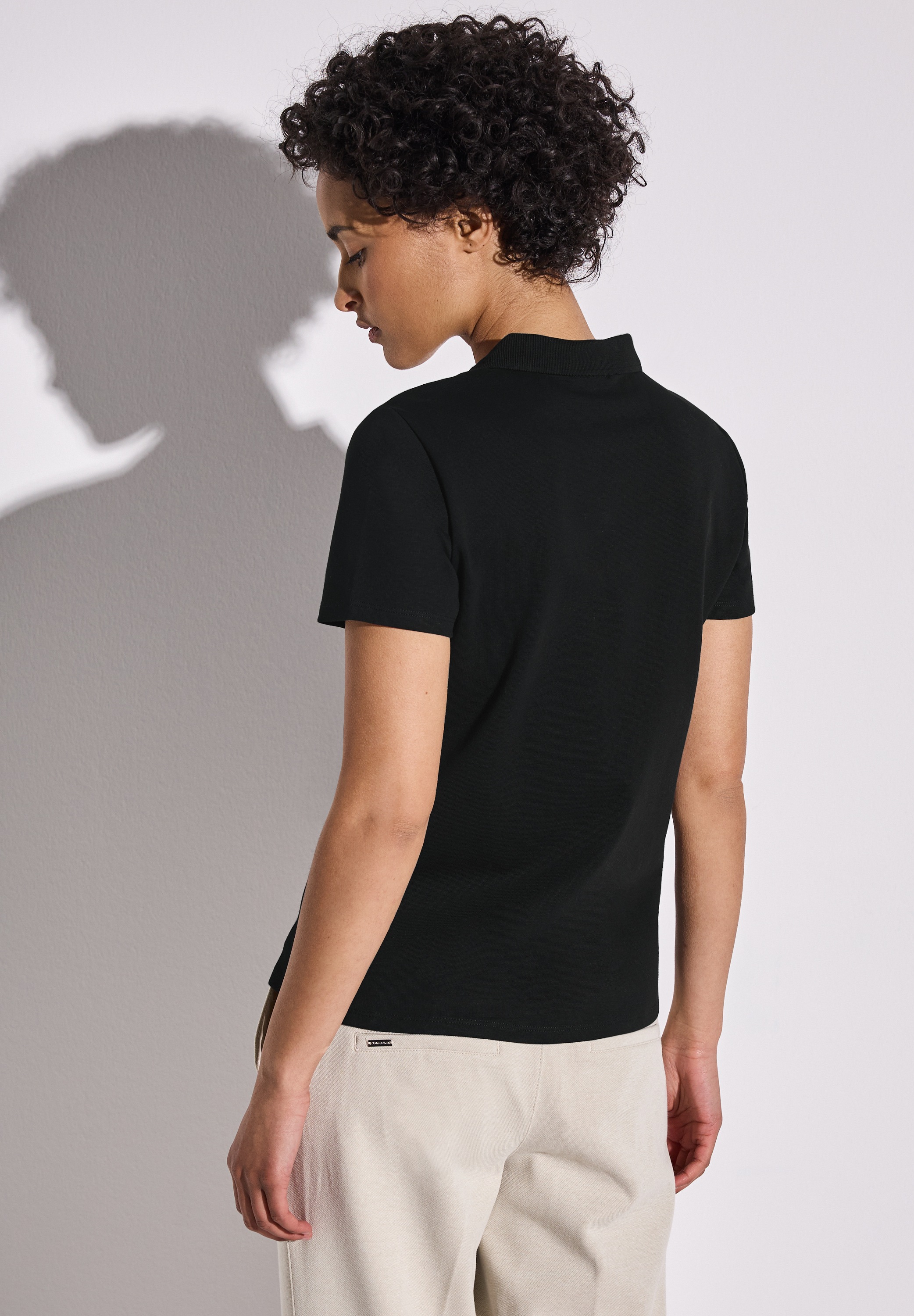 STREET ONE Poloshirt, aus Baumwolle mit Stretchante