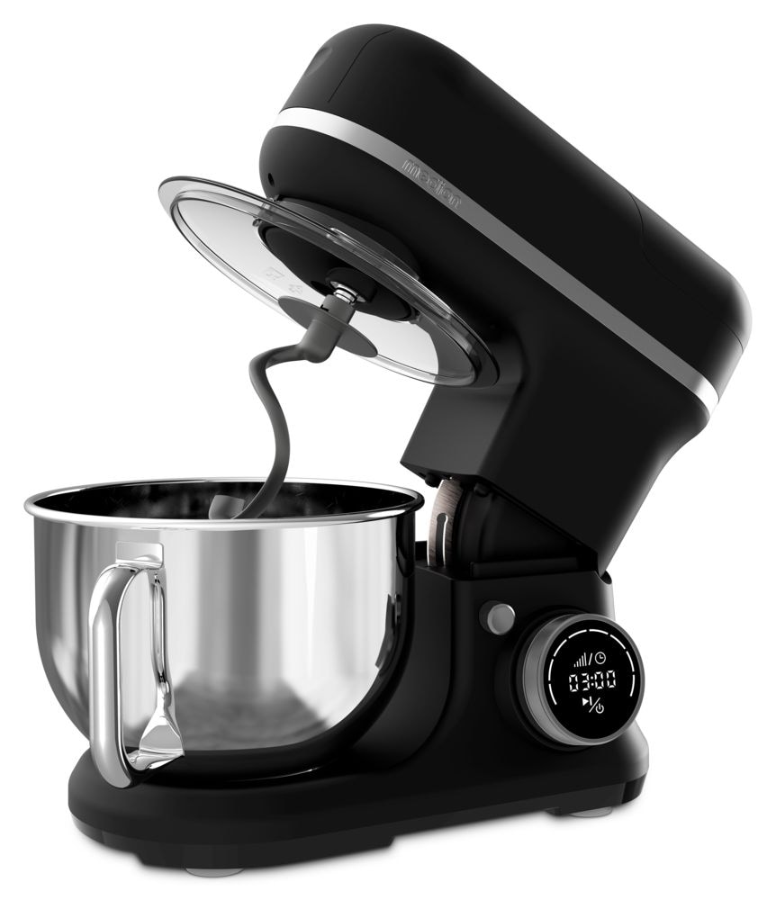 Medion® Küchenmaschine »MD 18430, 8 Geschwindigkeitsstufen, Impulsfunktion, 5L Rührschüssel«, Mit umfangreichem Zubehör-Set, Mixeraufsatz, Fleischwolf-Aufsatz