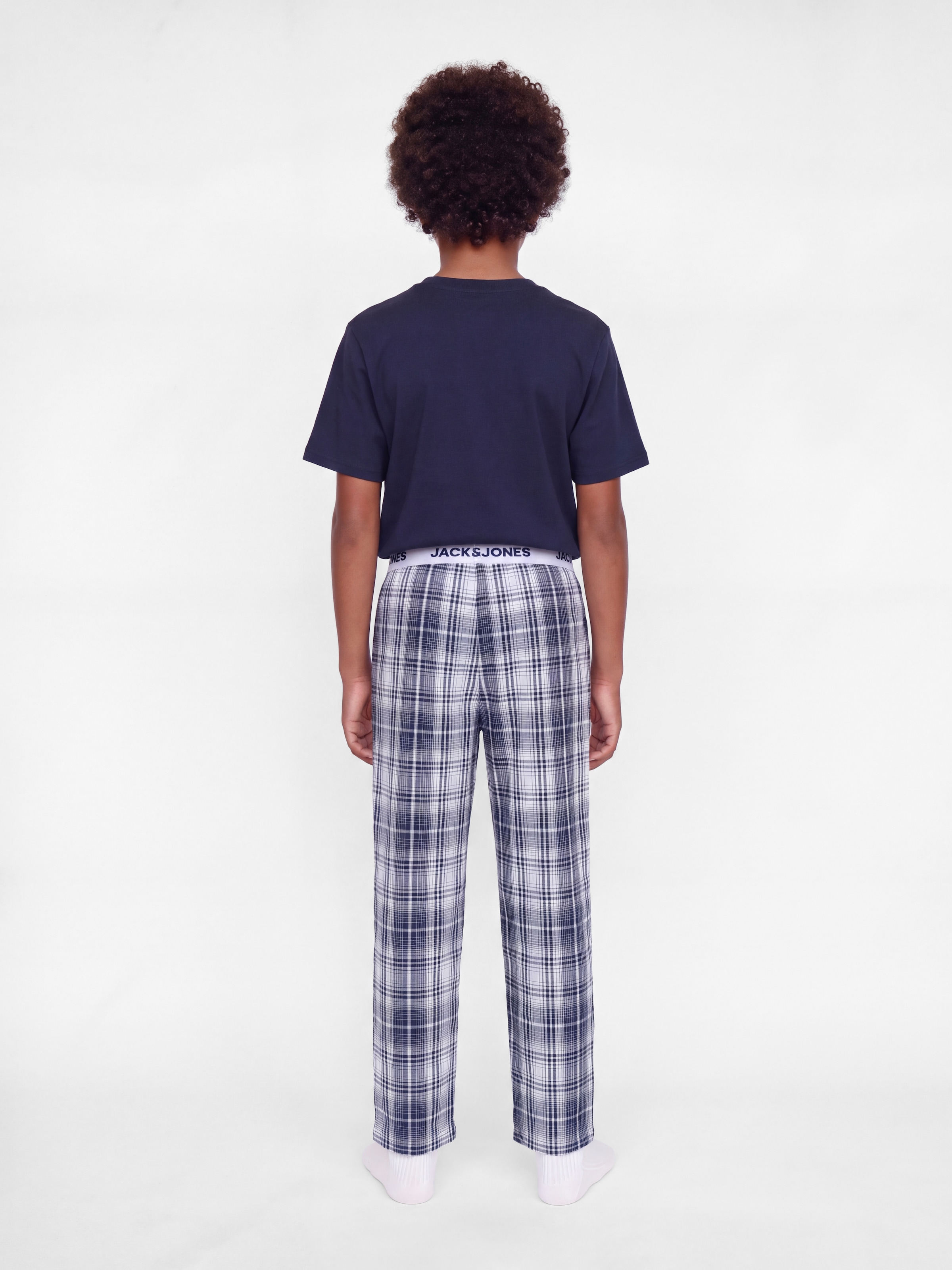 Jack & Jones Junior Schlafanzug »JACLUCA SS TEE AND WOVEN PANTS GIF JNR« Set, 2 Baumwolle, normal geschnitten