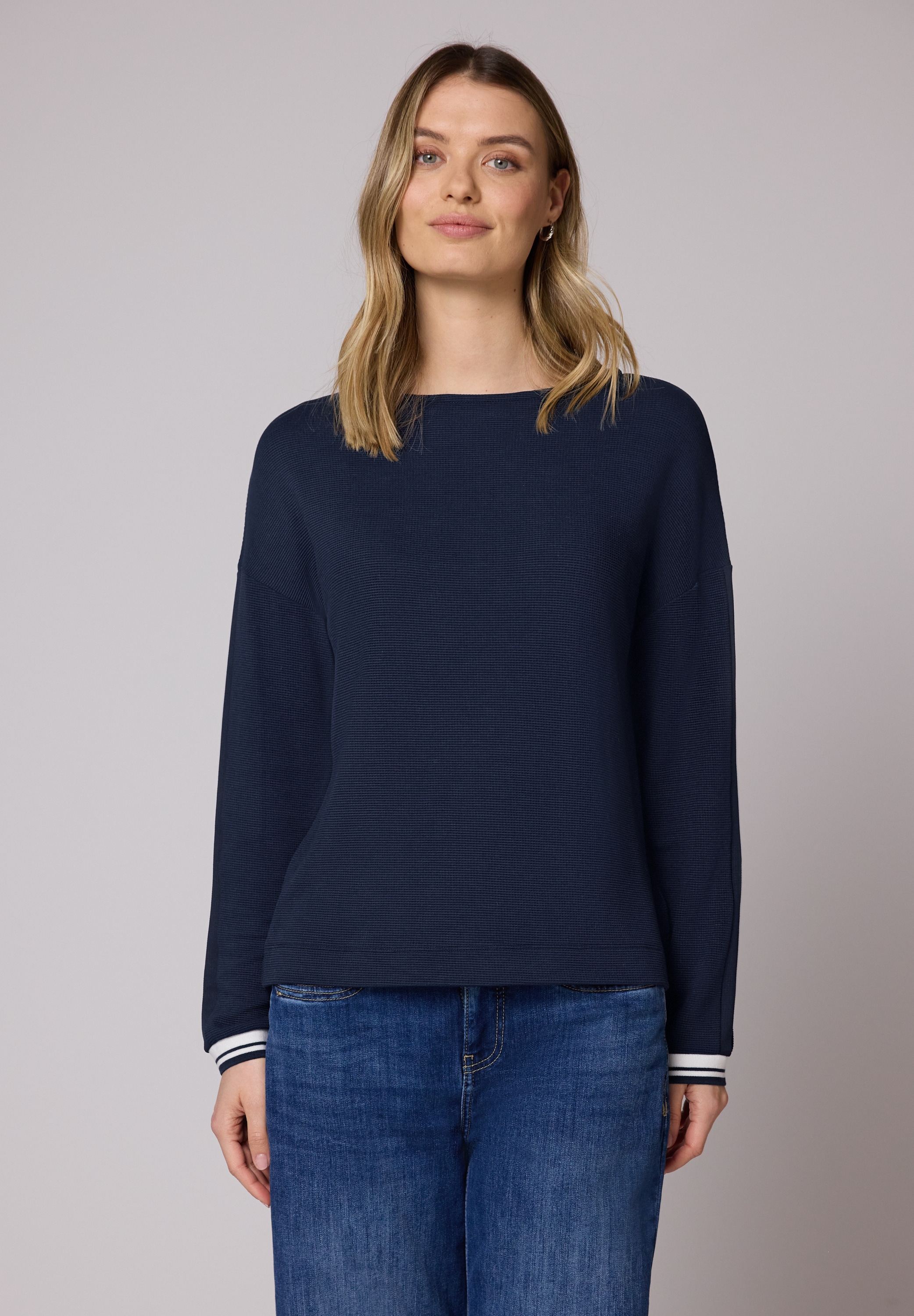 STREET ONE Langarmshirt mit U-Boot-Ausschnitt günstig online kaufen